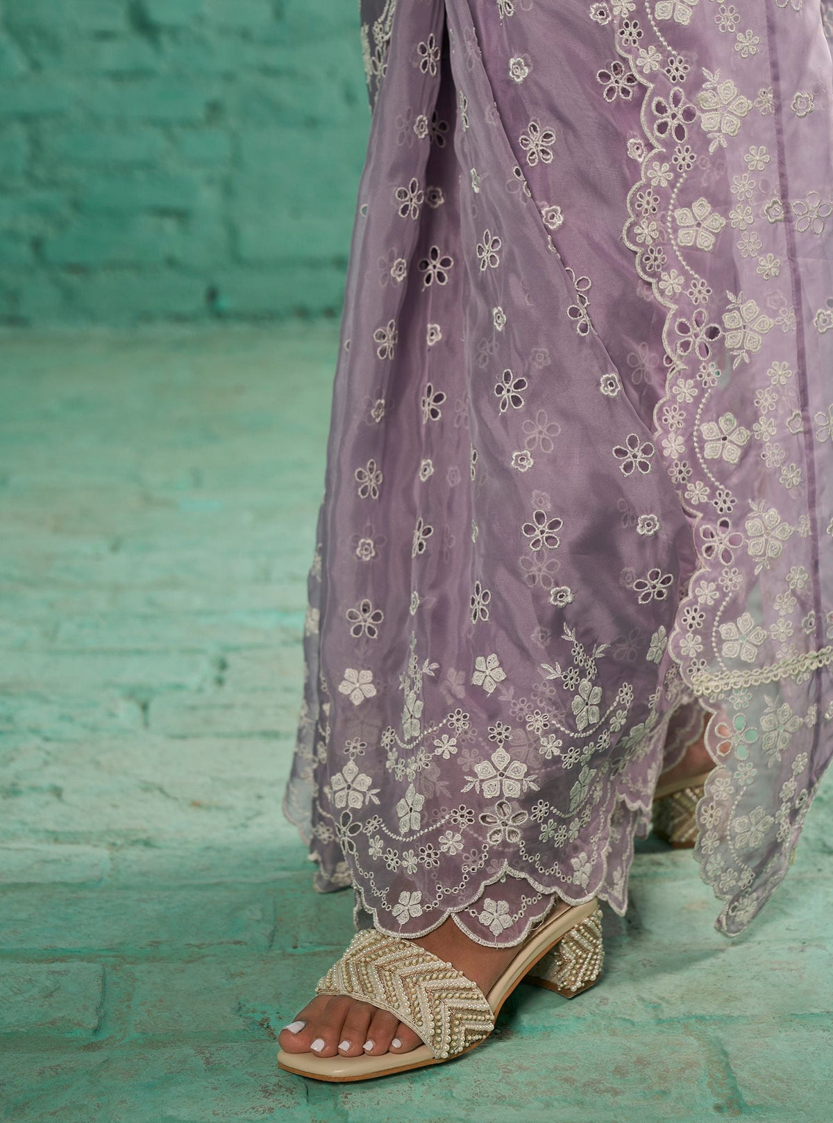 Leia Organza Lavender Saree