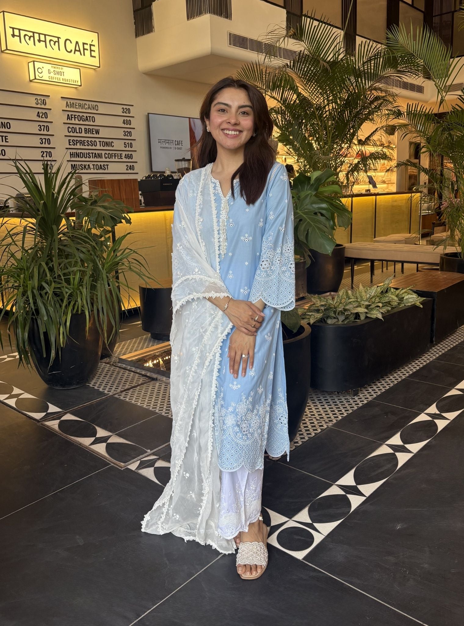 Bani Supima Cotton Blue Kurta Set