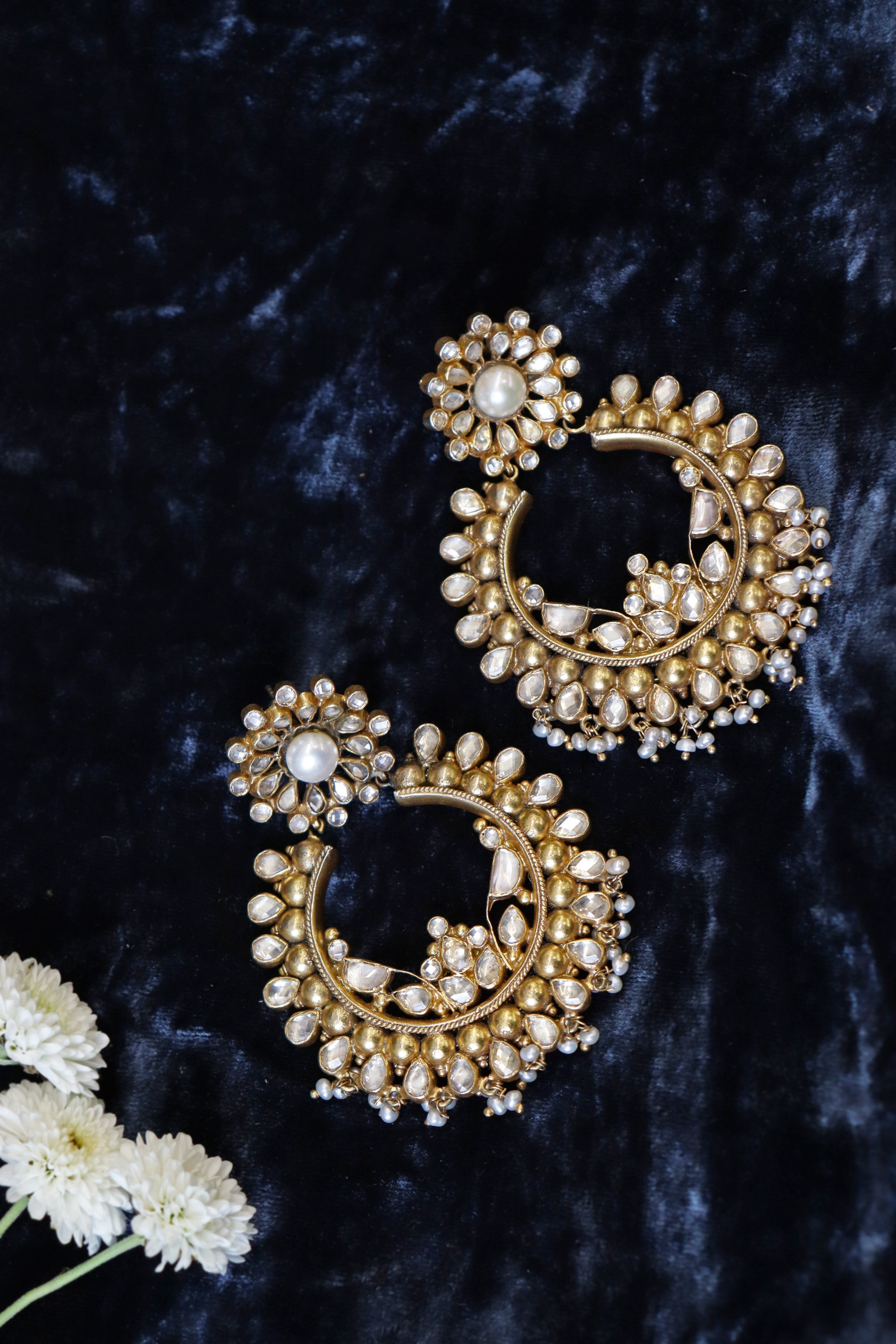 Pure Silver Sitara Earrings