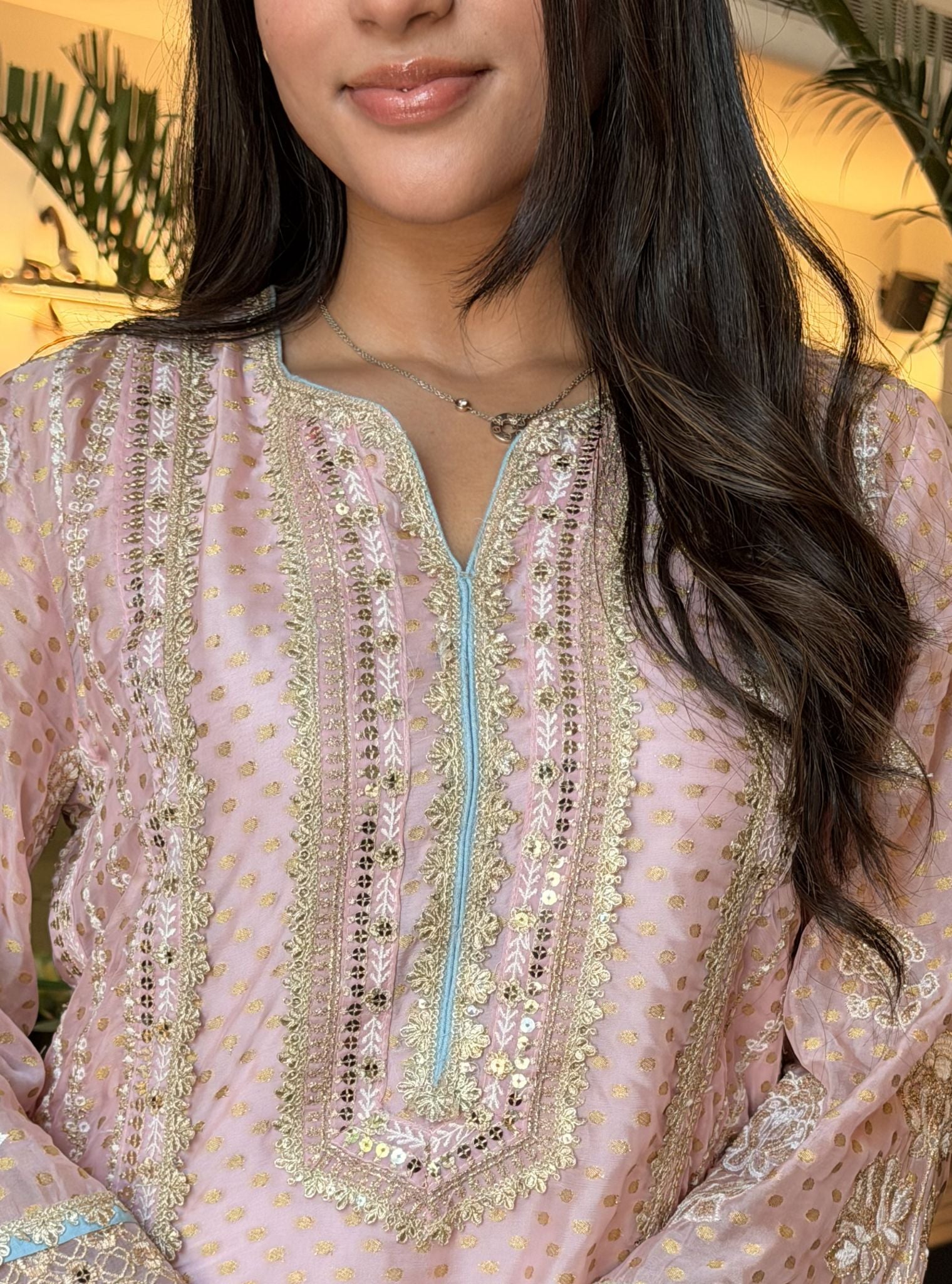 Panchi Banarsi Pink Kurta Set