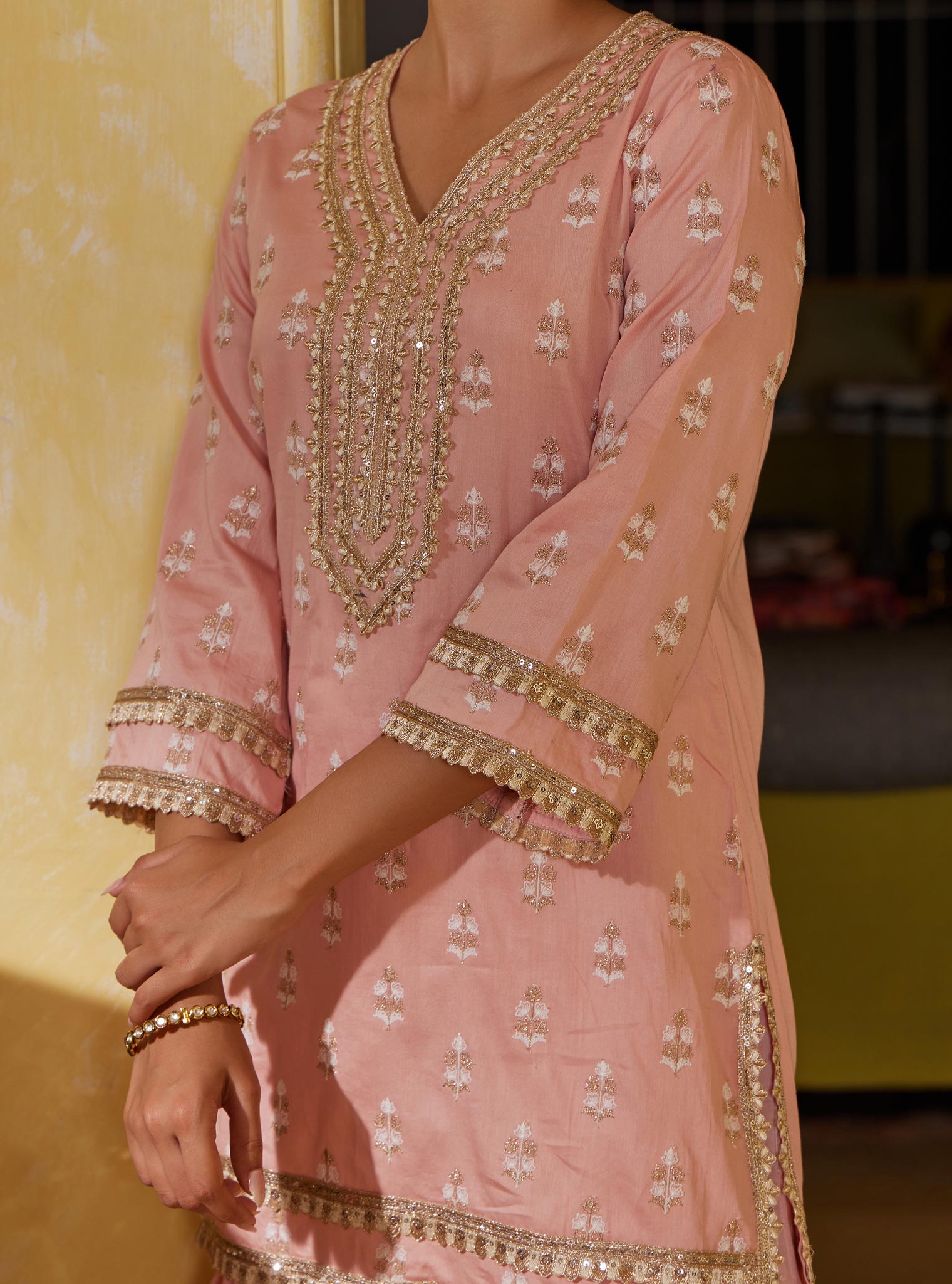 Sama Pima Pink Kurta Set