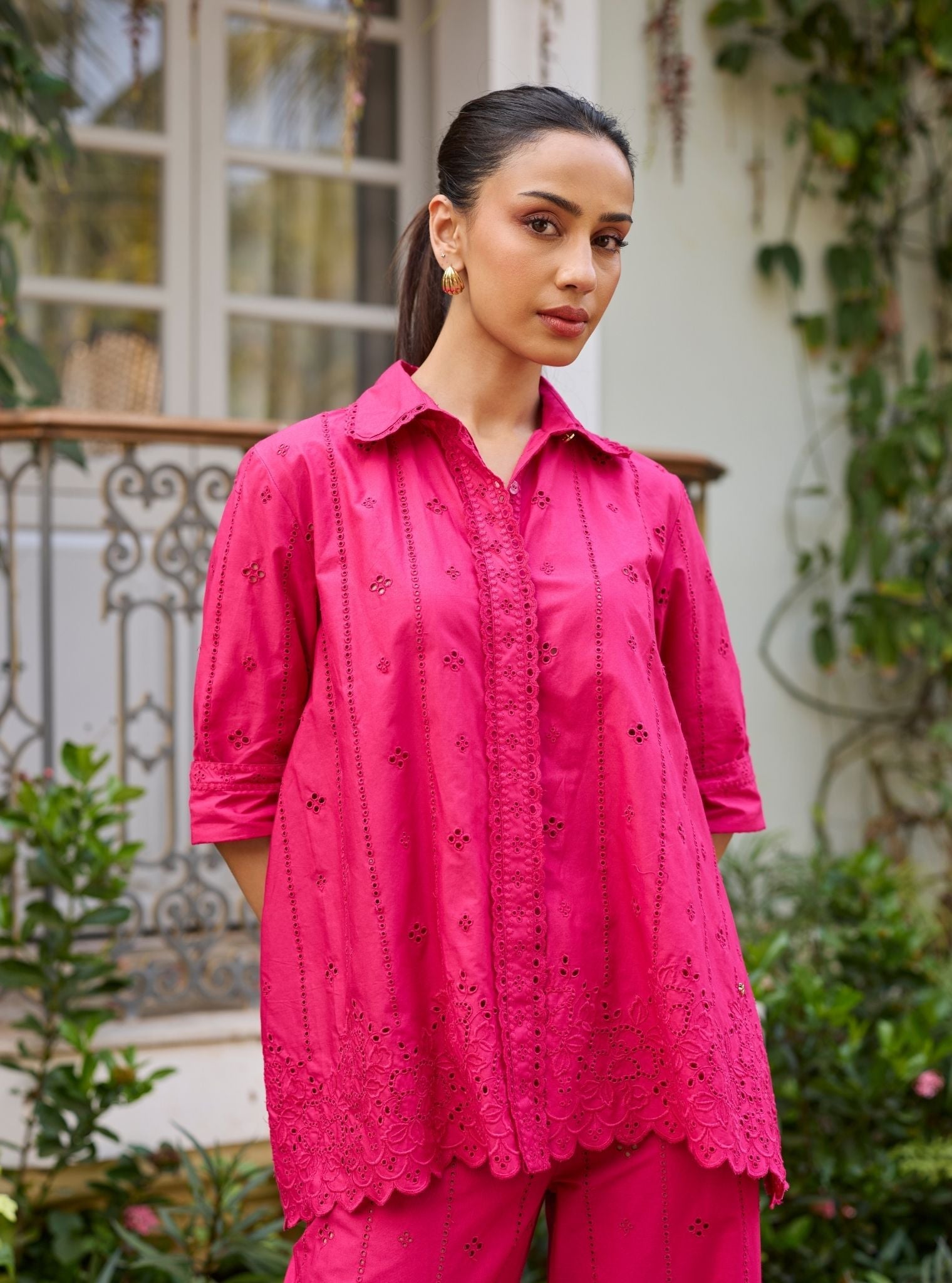 Tamara Supima Cotton Fuchsia Co-ord Set