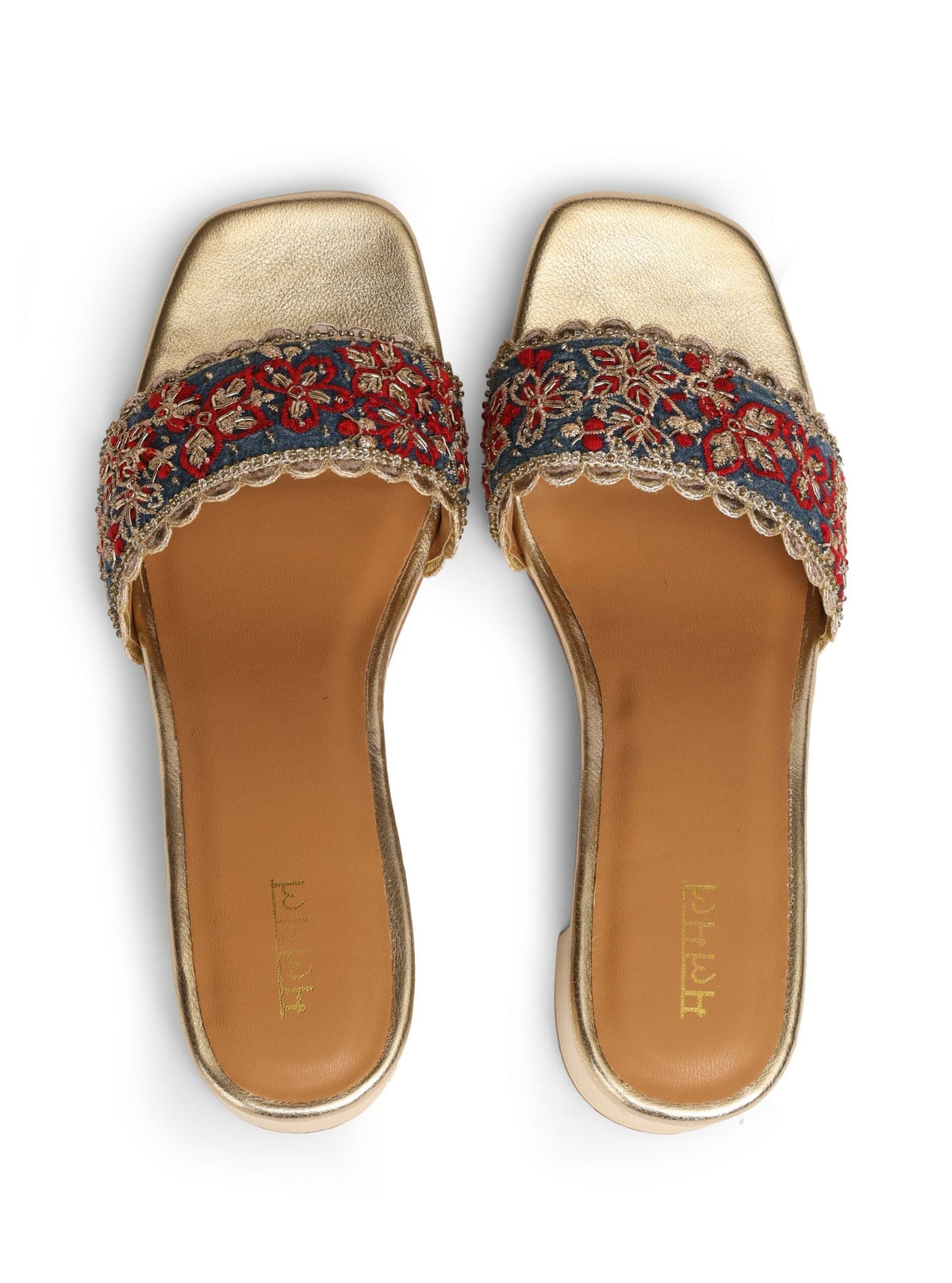 Scarlet Blue Denim Block Heel