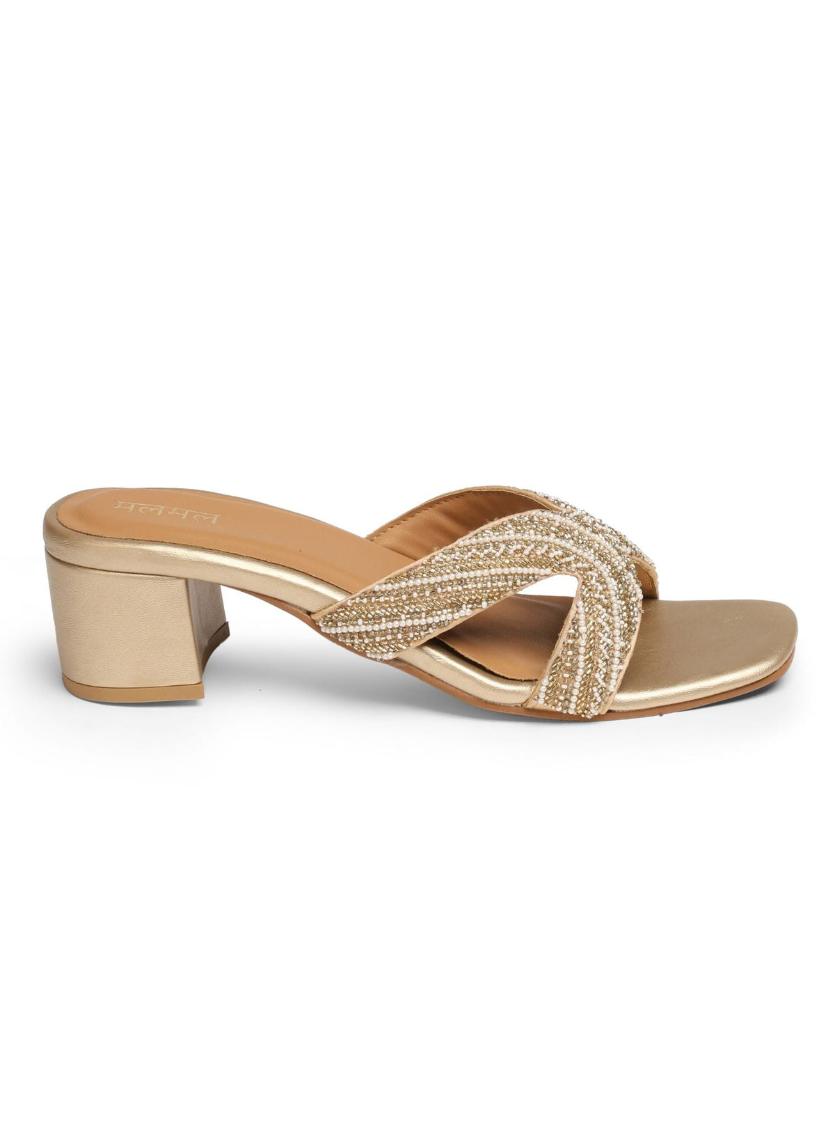 Molten Gold Vegan Block Heel