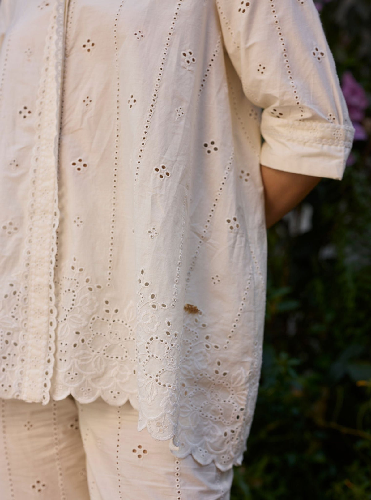 Tamara Supima Cotton Off White Co-ord Set
