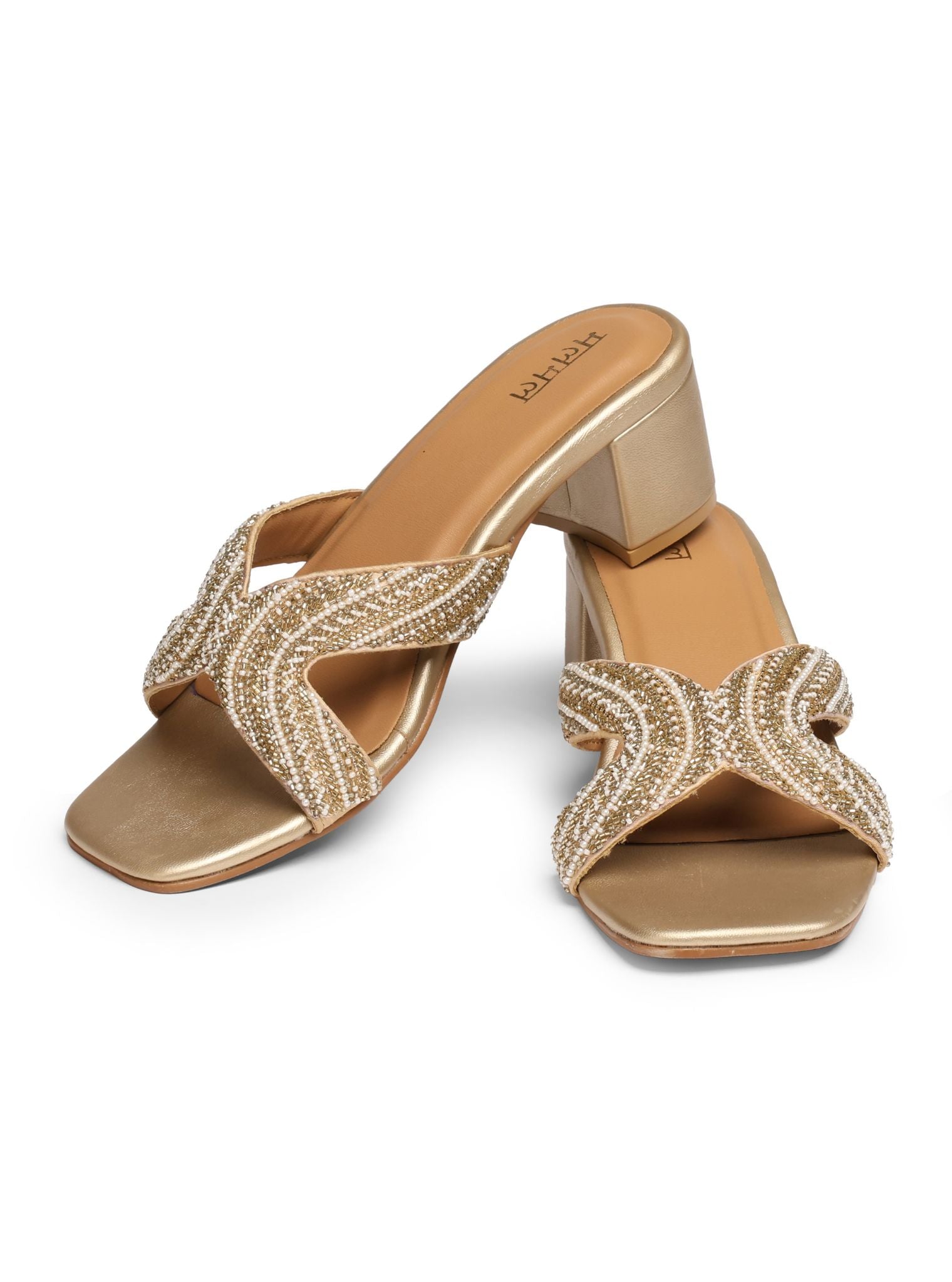 Molten Gold Vegan Block Heel