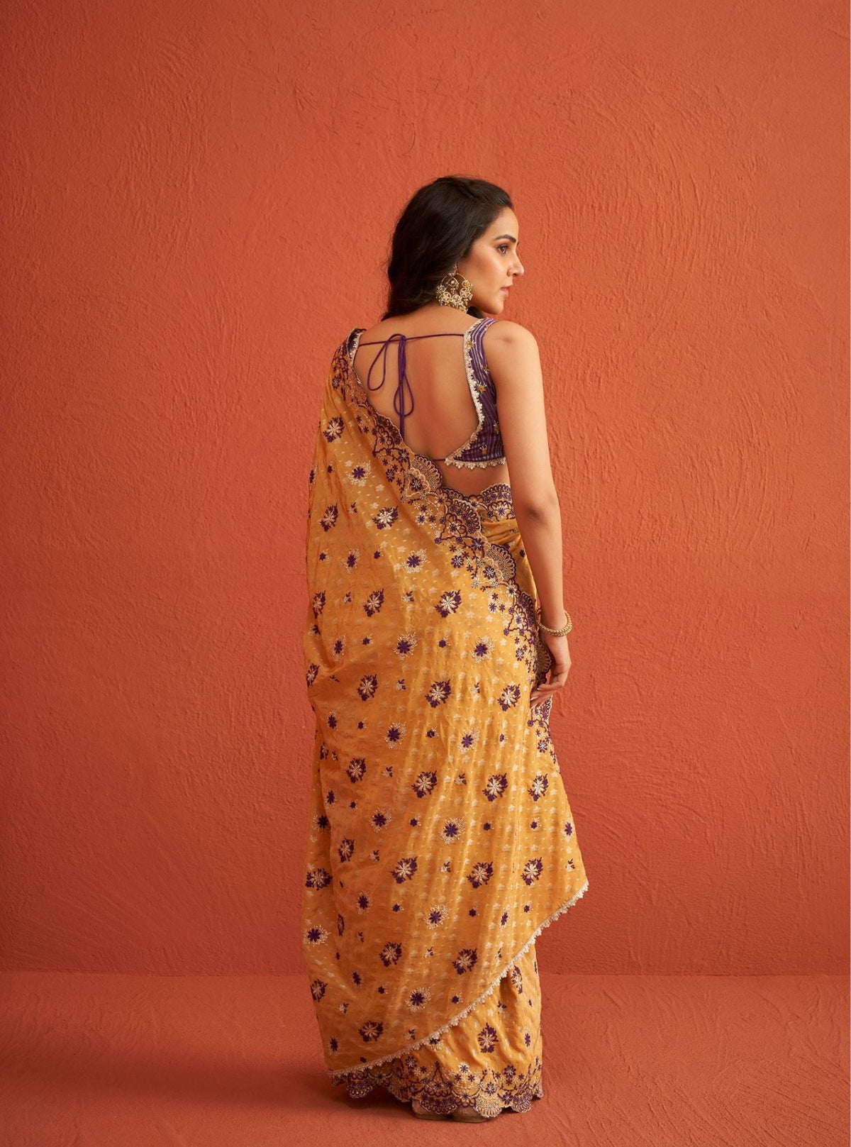 Haseena Banarsi Mustard Saree