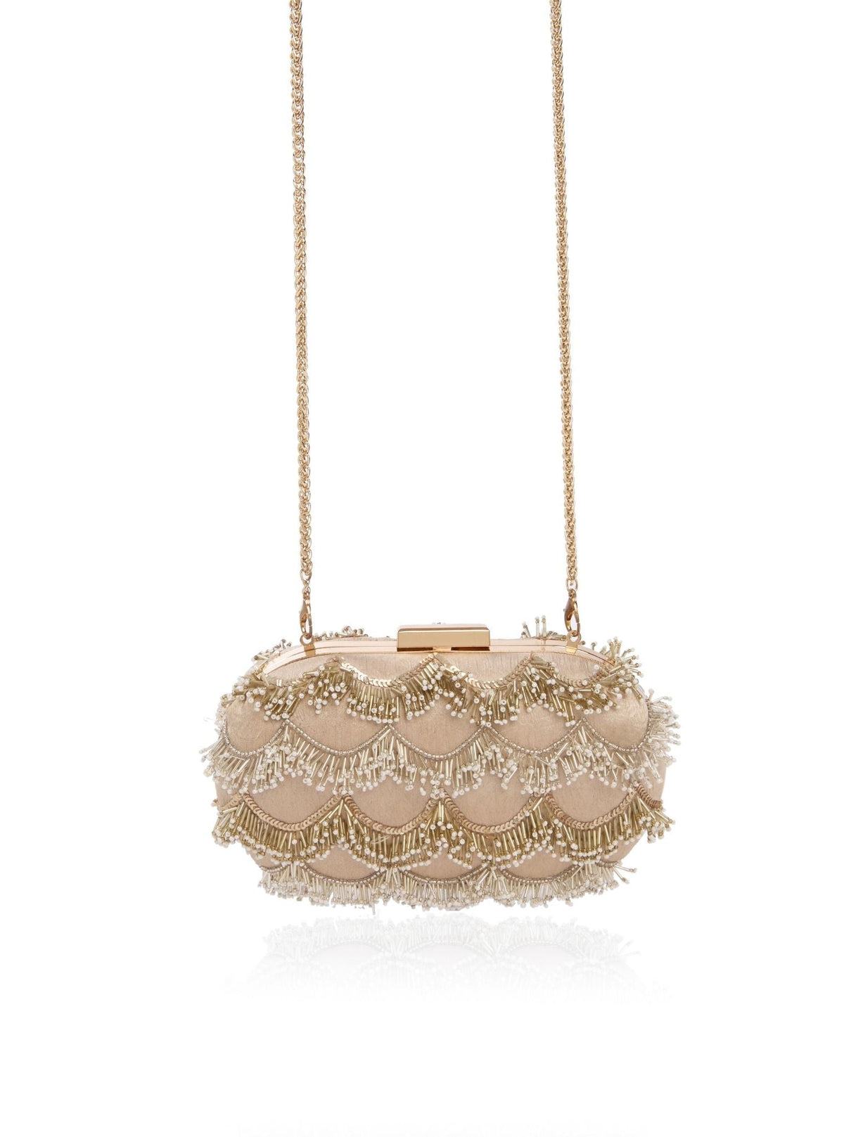Athena Gold Clutch Bag