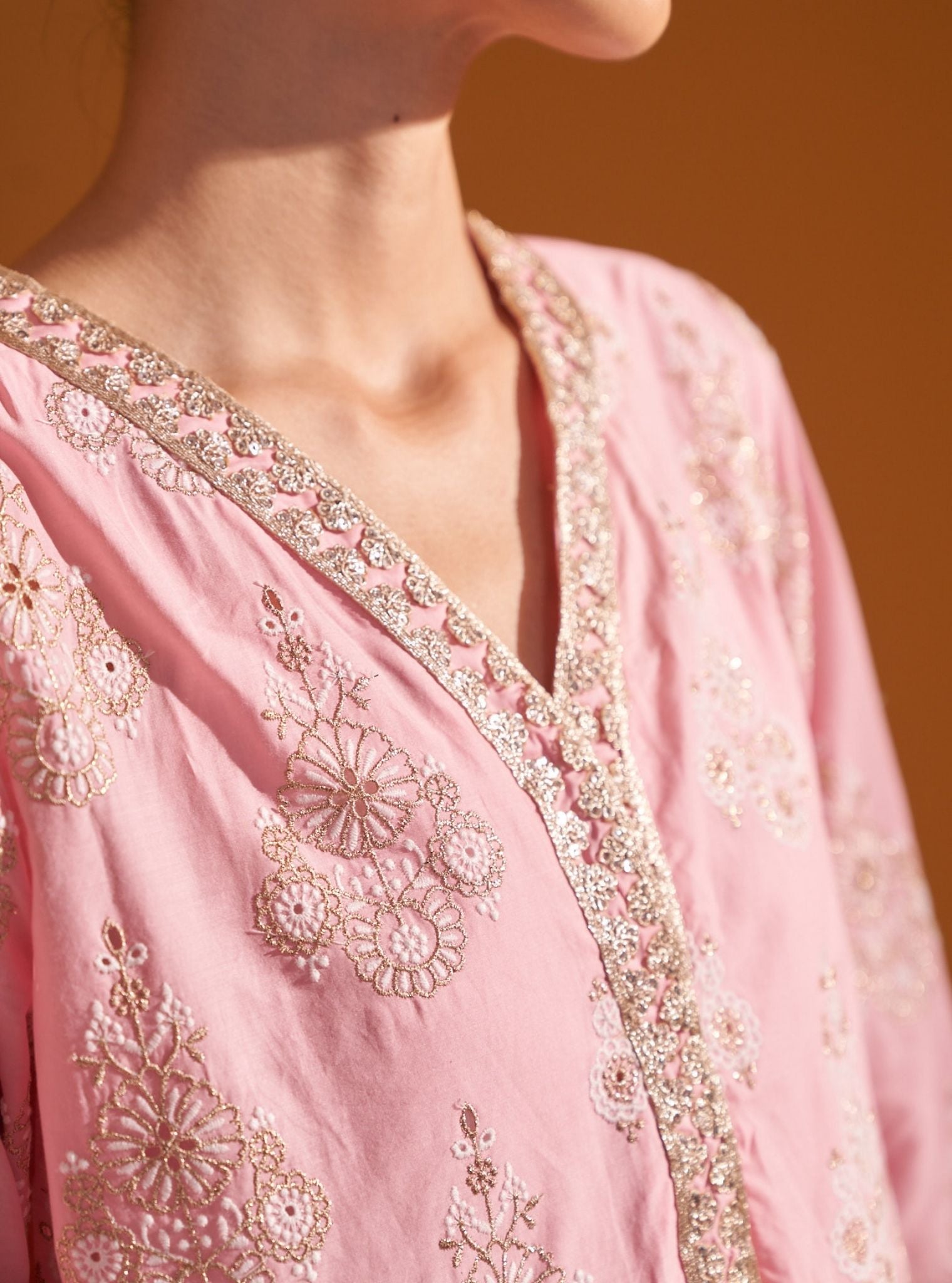 Kaeo Supima Cotton Pink Kurta Set