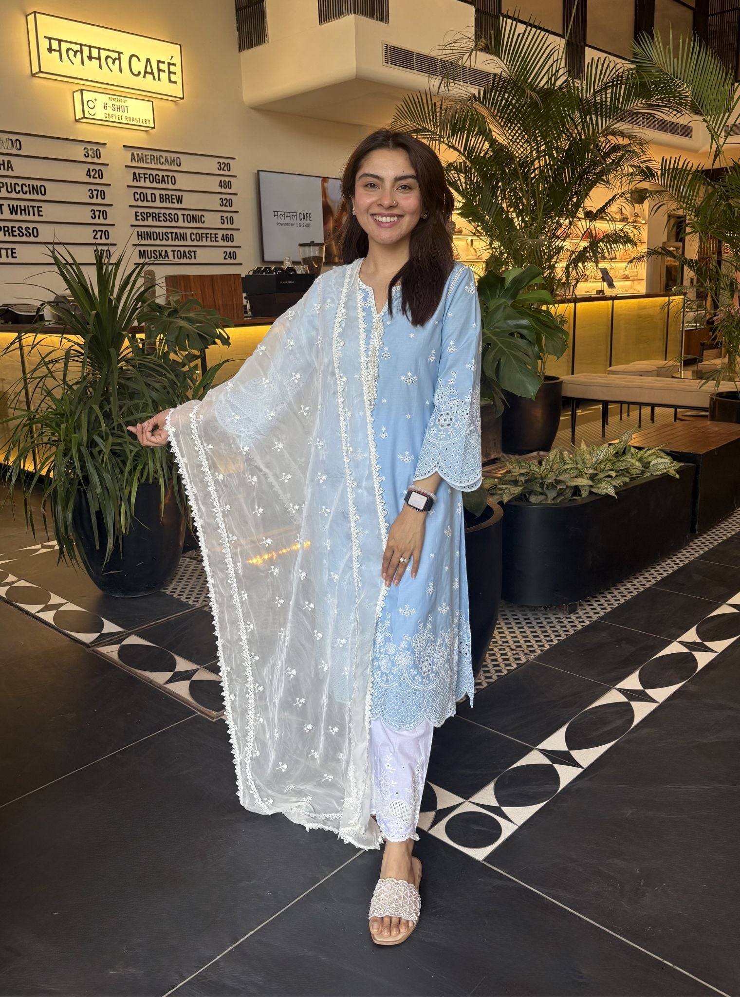 Bani Supima Cotton Blue Kurta Set