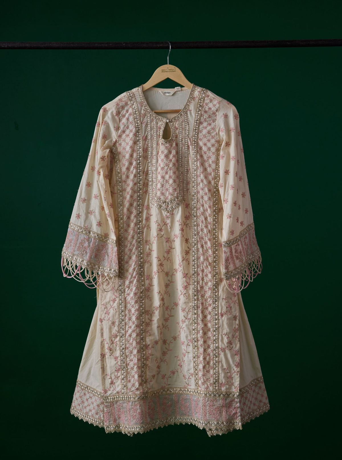 Briti Supima Cotton Off White Kurta Set