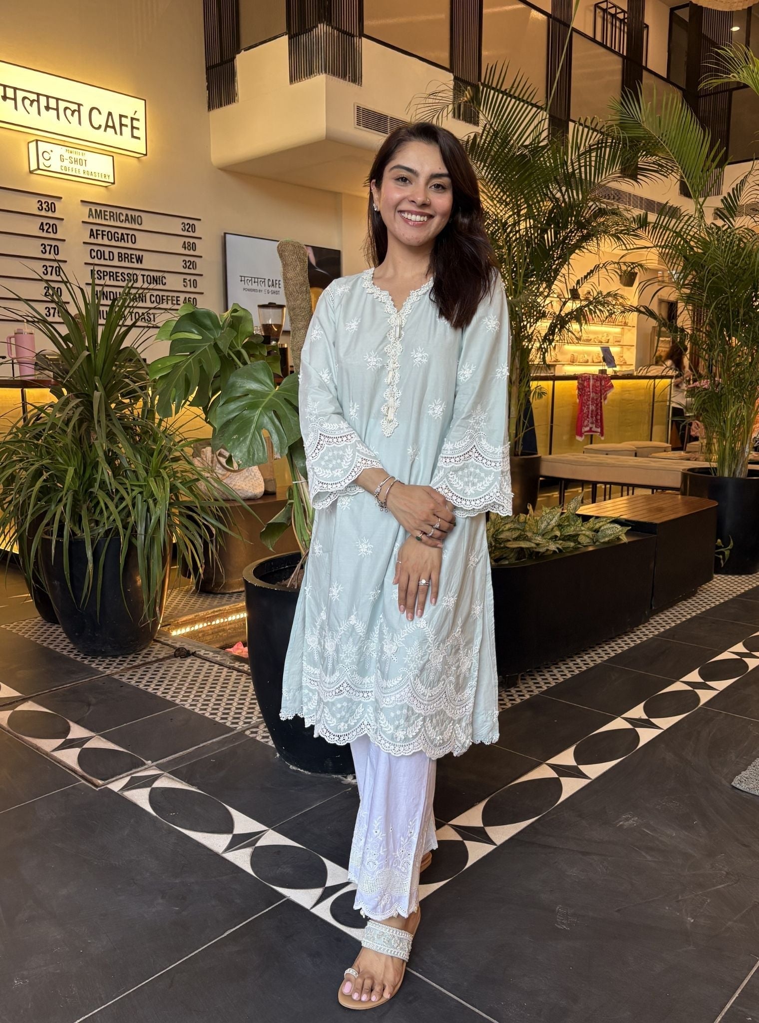 Acoi Supima Cotton Blue Kurta Set