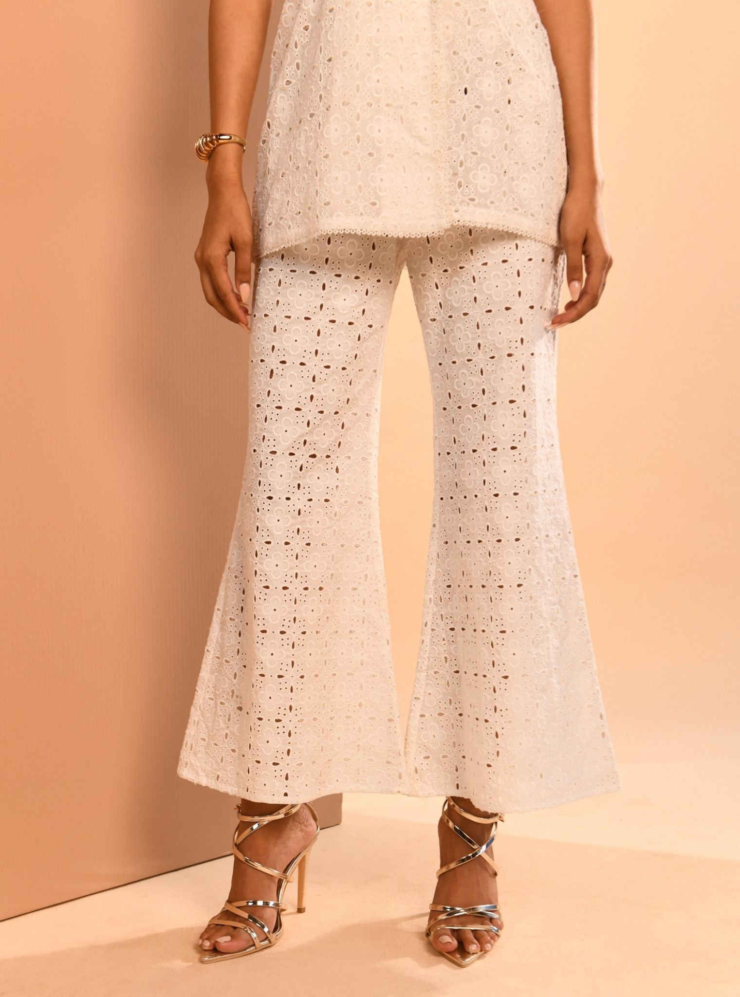 Dell Organza White Co-ord Set