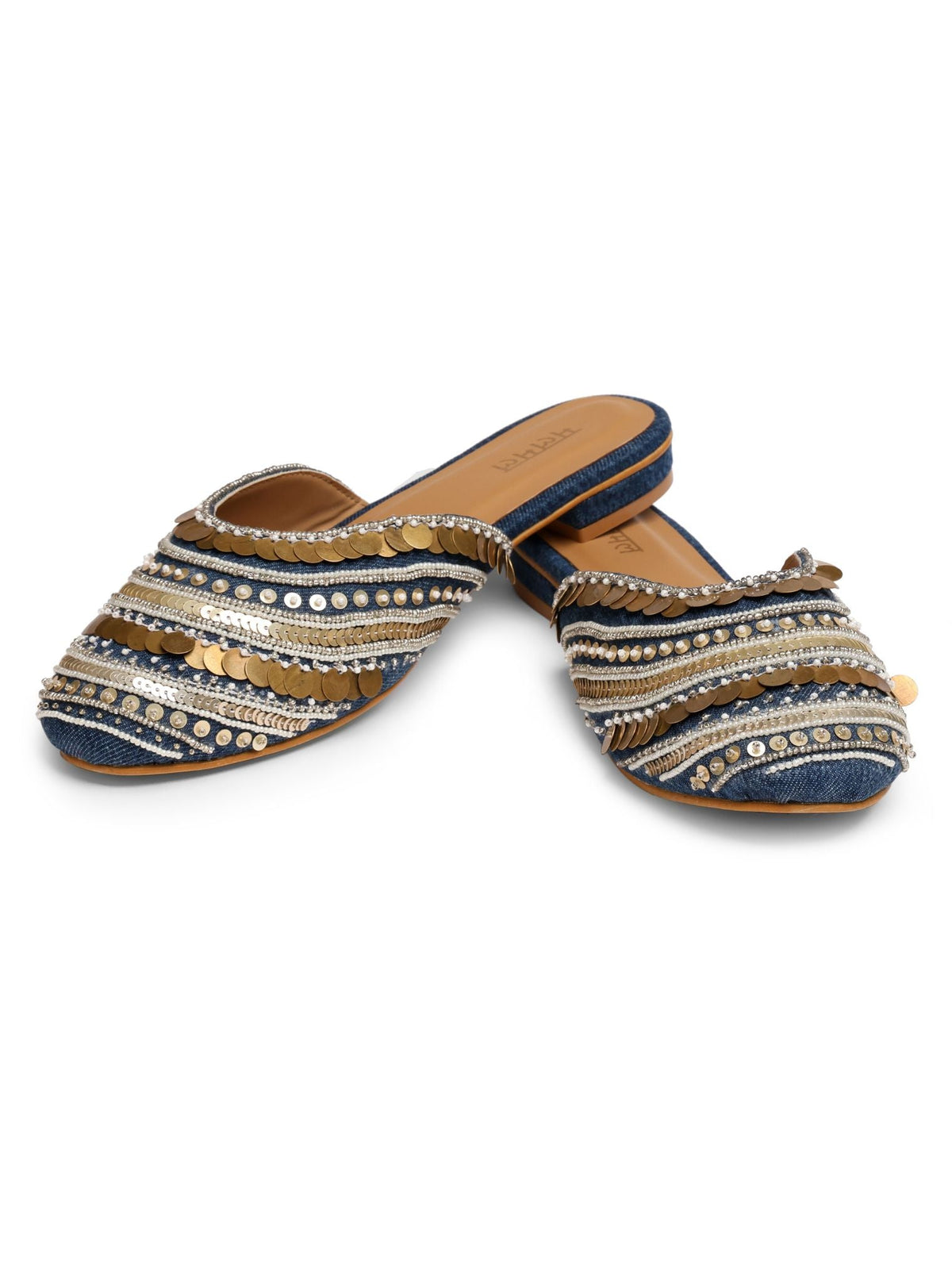 Indigo Denim Mule Sandal