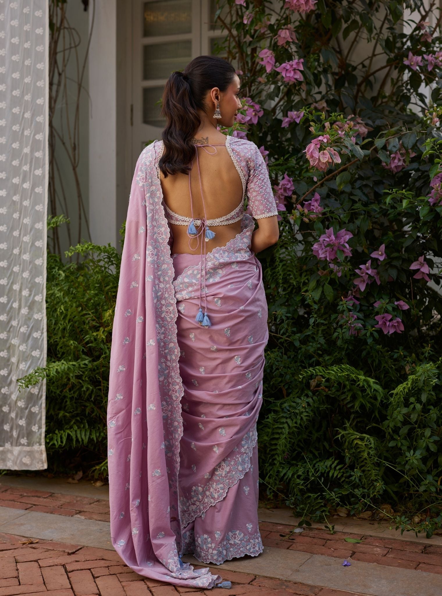Rinae Supima Cotton Lilac Saree