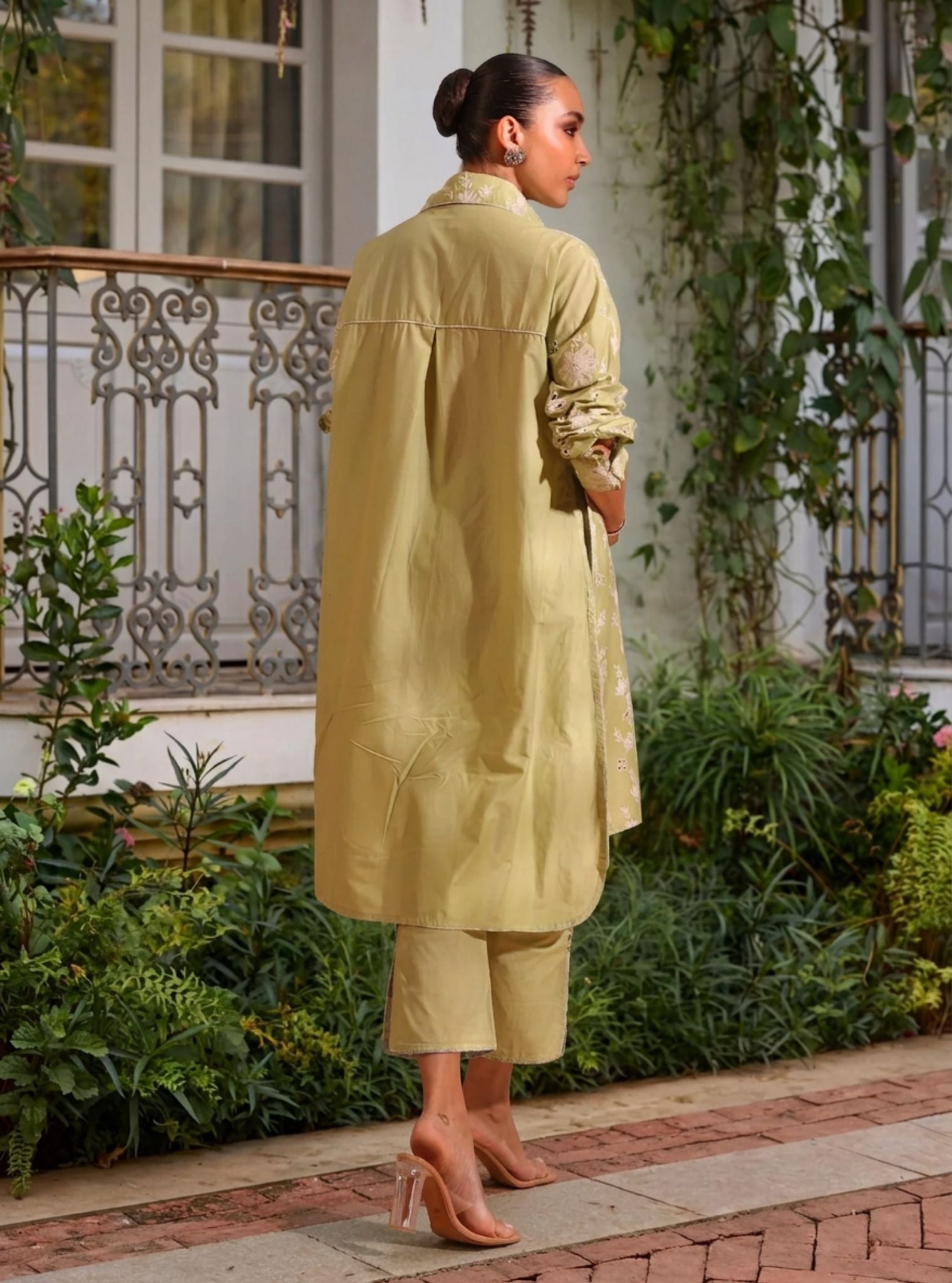 Niva Supima Cotton Green Long Co-ord Set