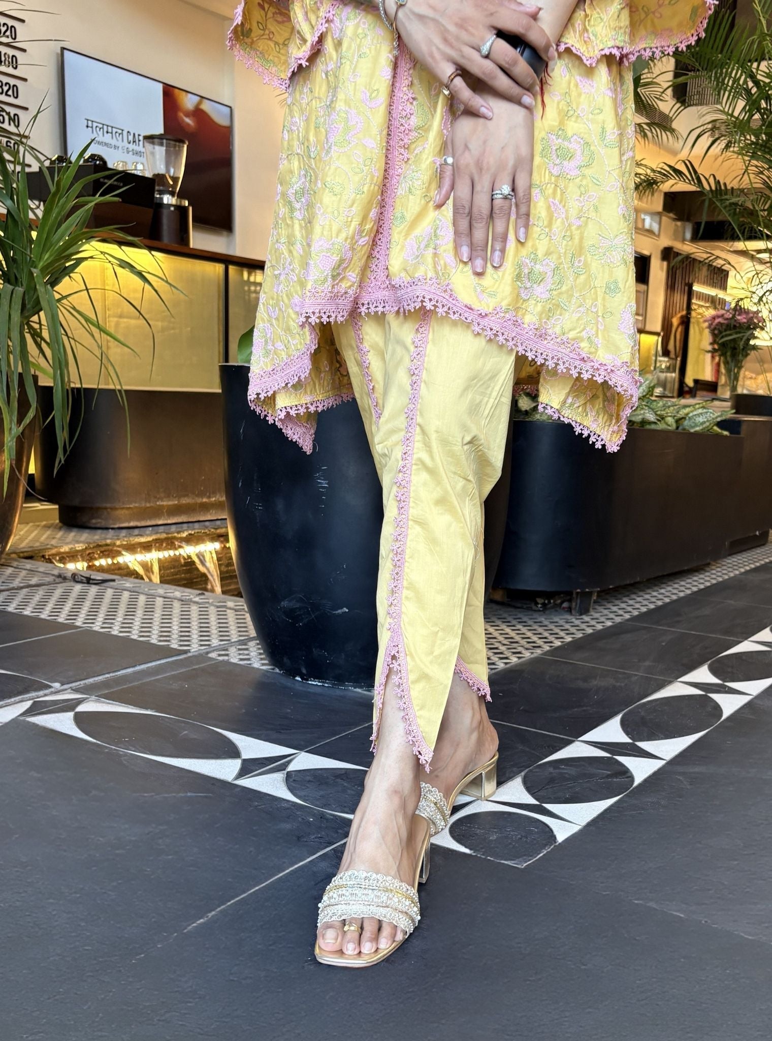 Falguni Supima Cotton Mustard Kurta Set