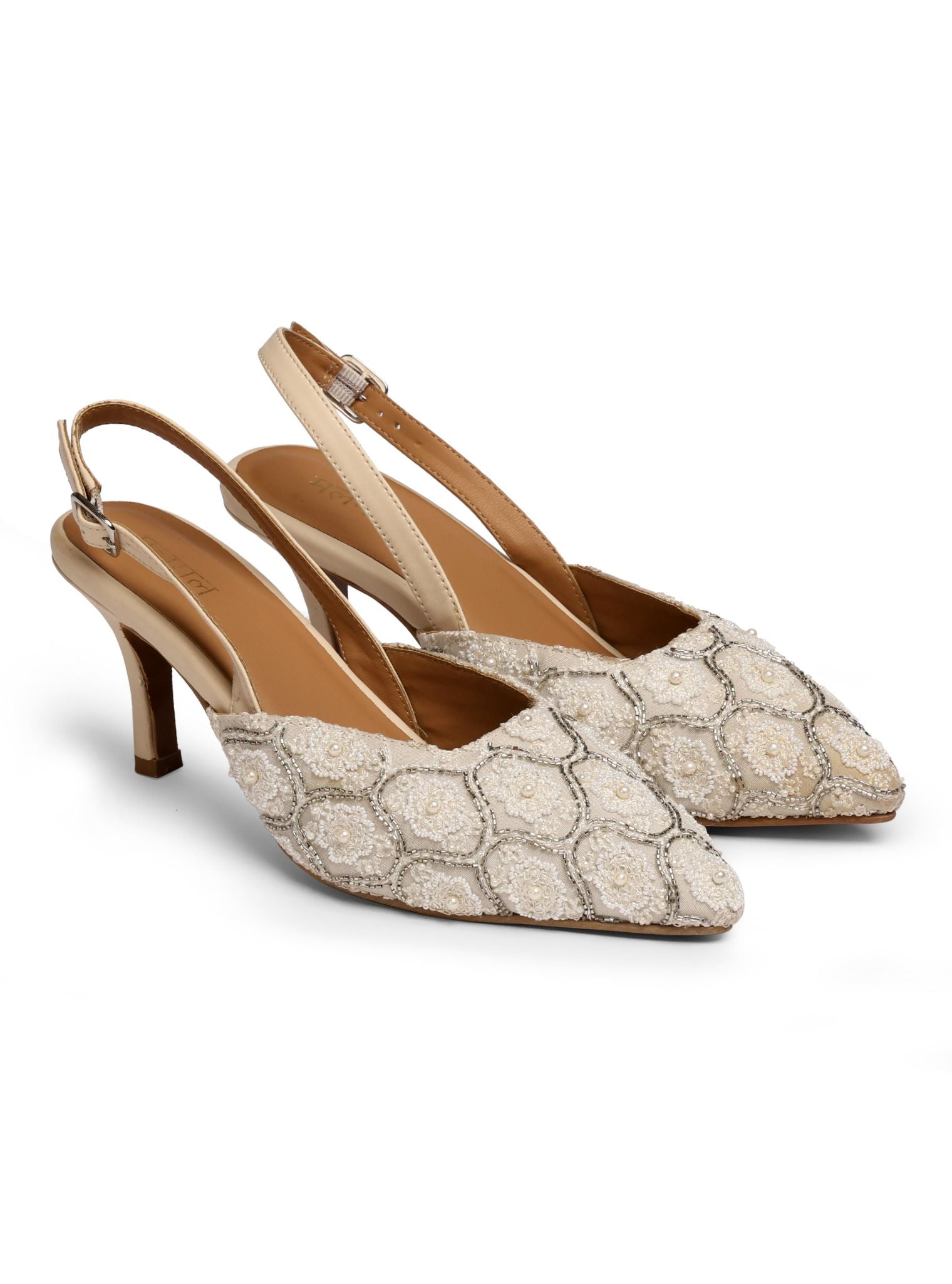 Valeria White Vegan Pointy Heel