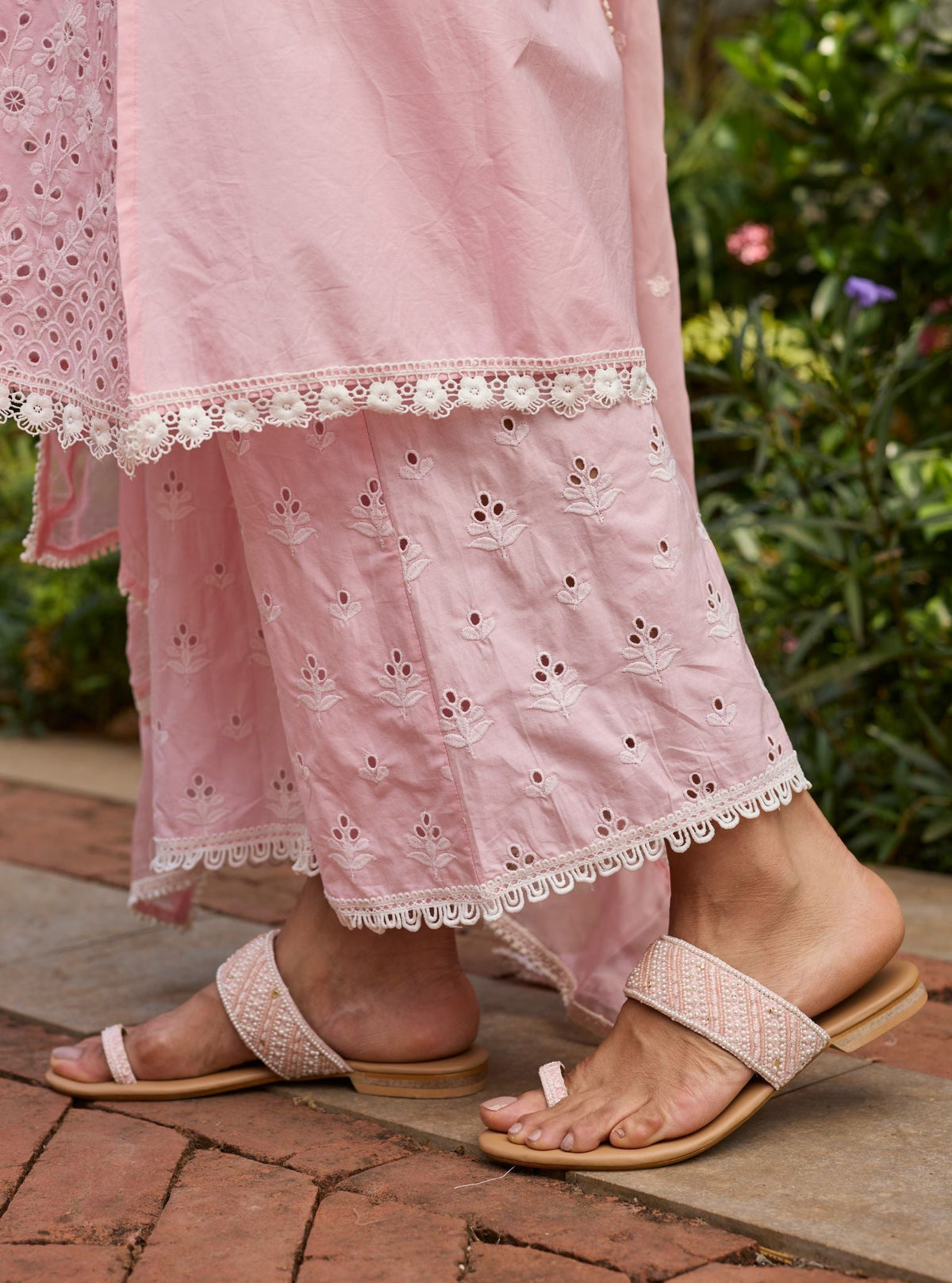 Sarah Pink Vegan Kohla Sandal