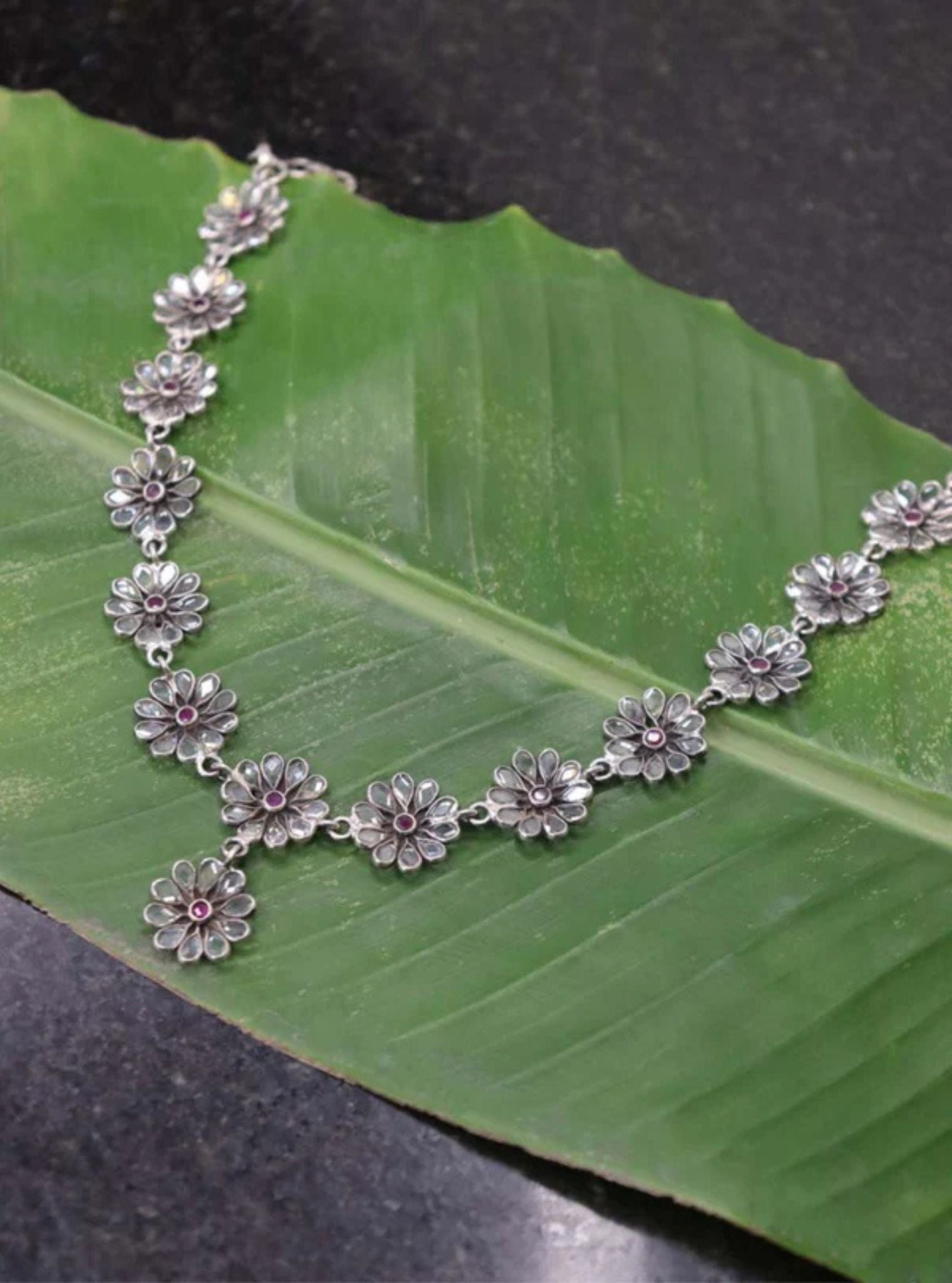 Pure Silver Iris Necklace