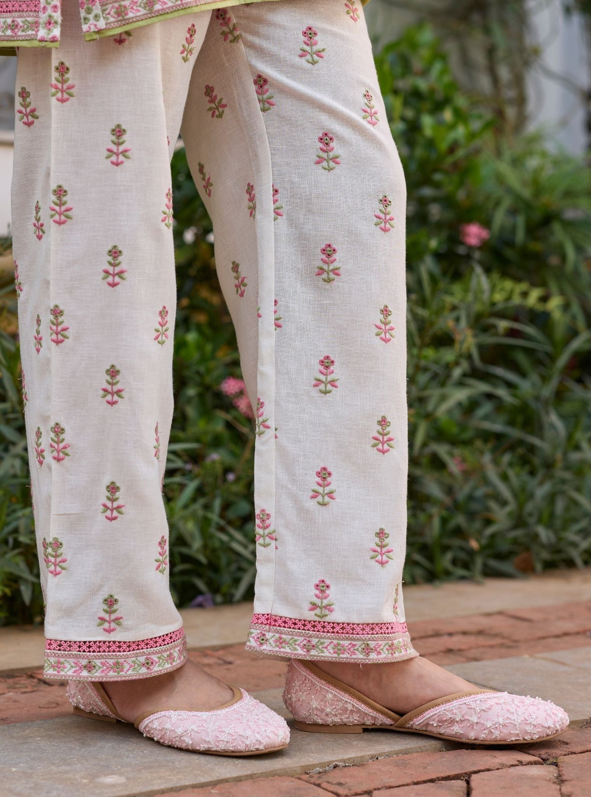 Zano Linen Off White Kurta Set