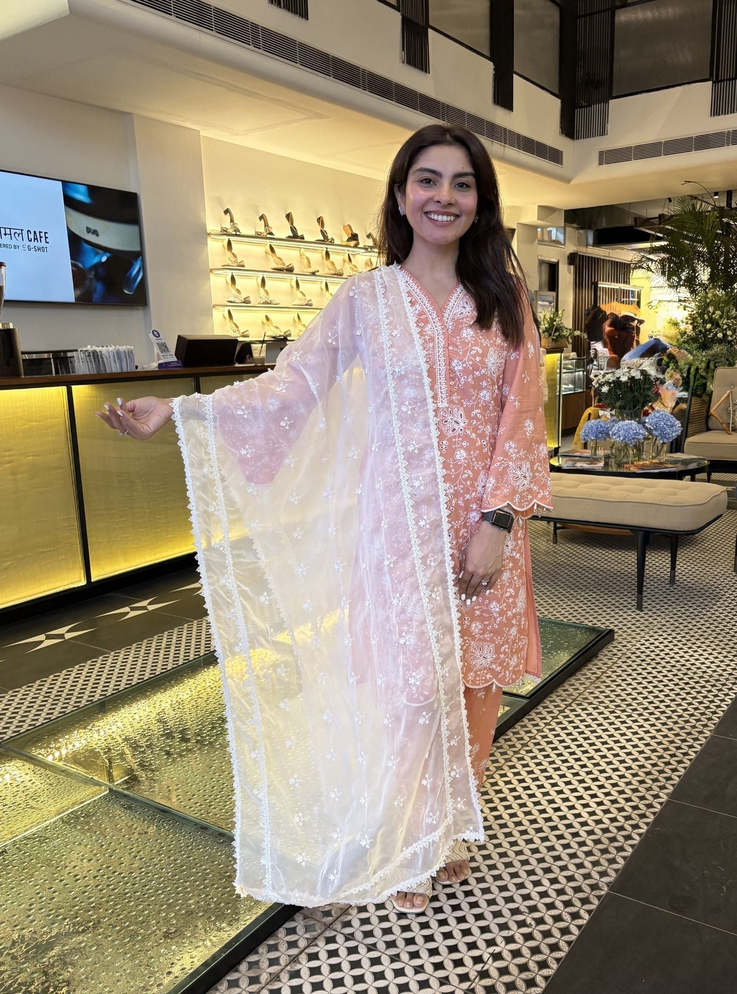 Norwich Supima Cotton Peach Kurta Set