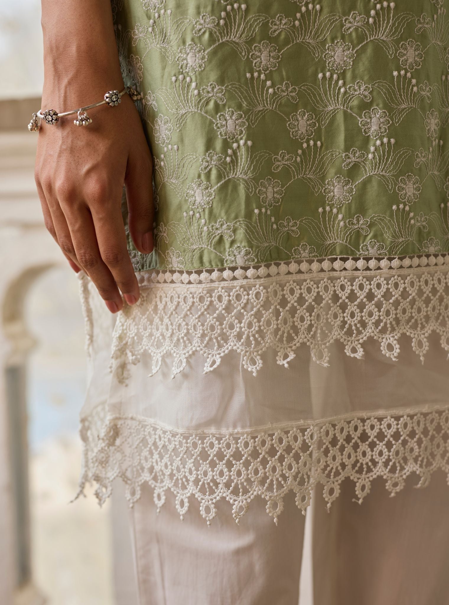 Ivy Supima Cotton Green Kurta Set