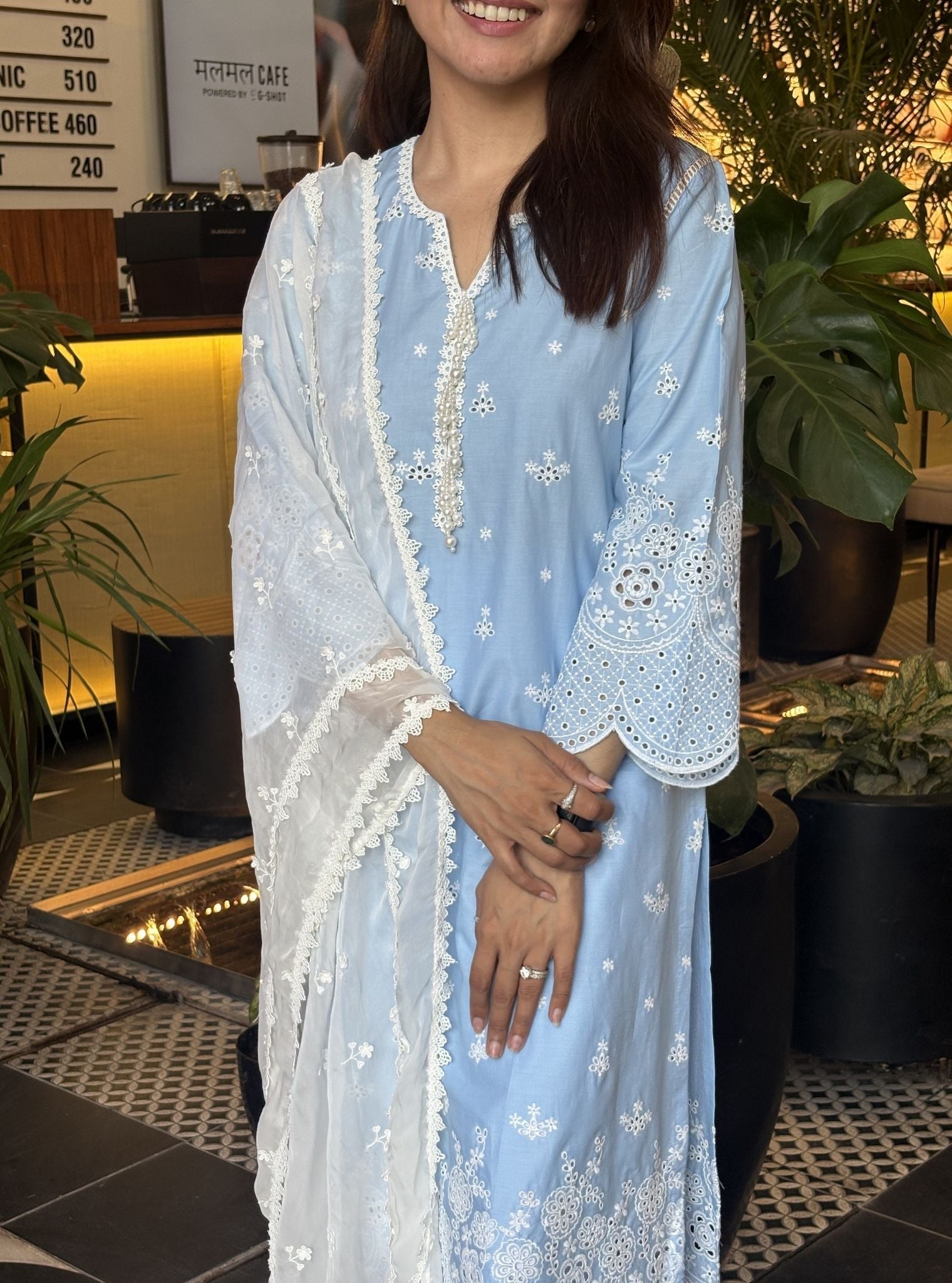 Bani Supima Cotton Blue Kurta Set