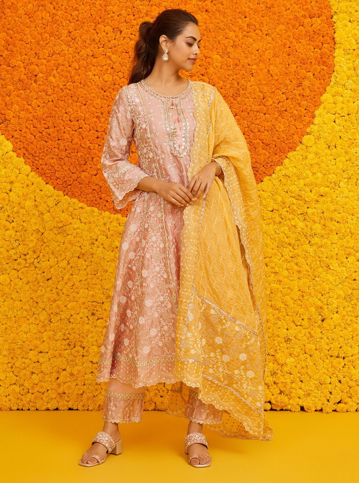 Mulmul HO Silk Saathiya Yellow Dupatta