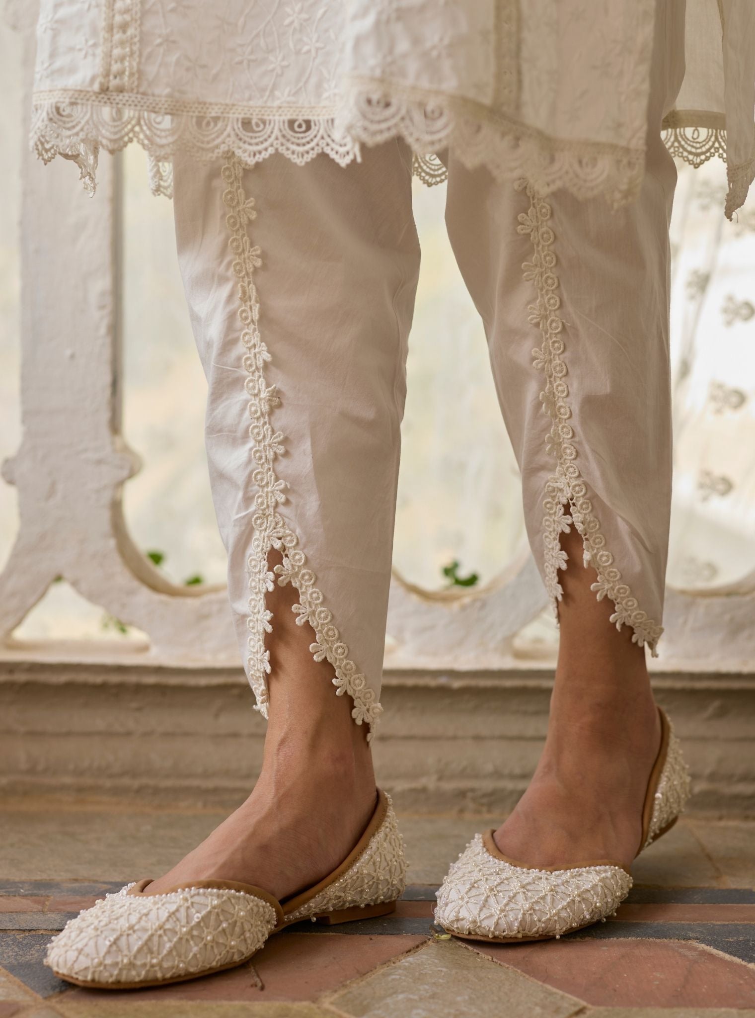 Moira Supima Cotton White Kurta Set