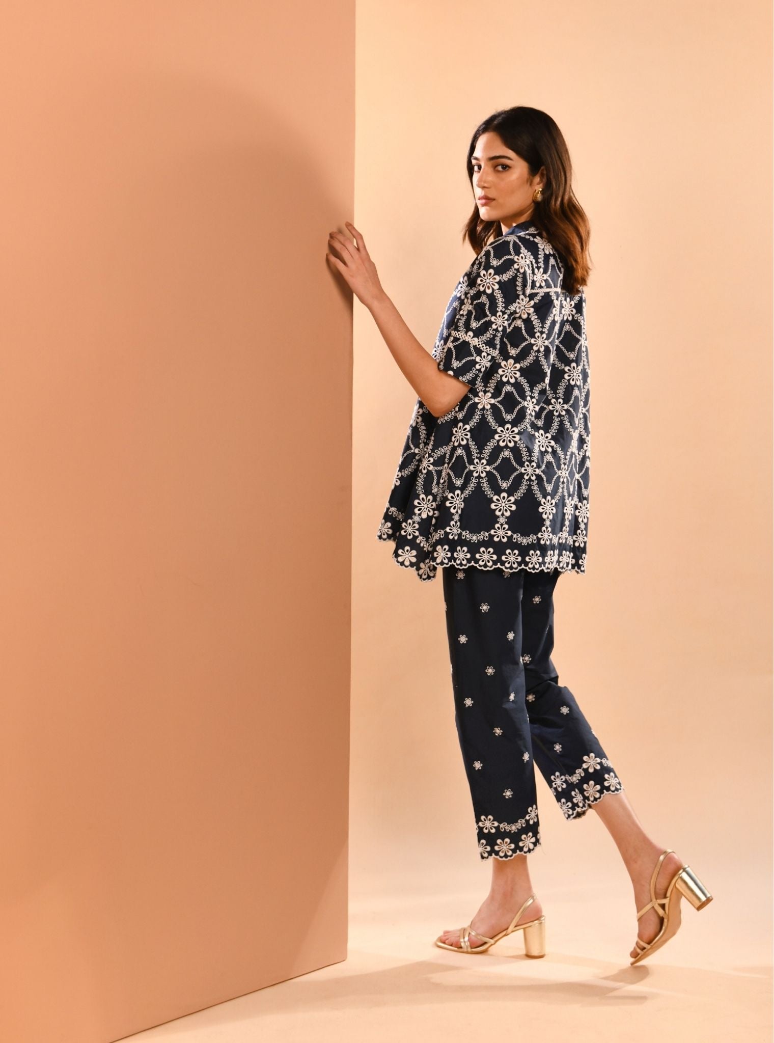 Prue Supima Cotton Navy Co-ord Set
