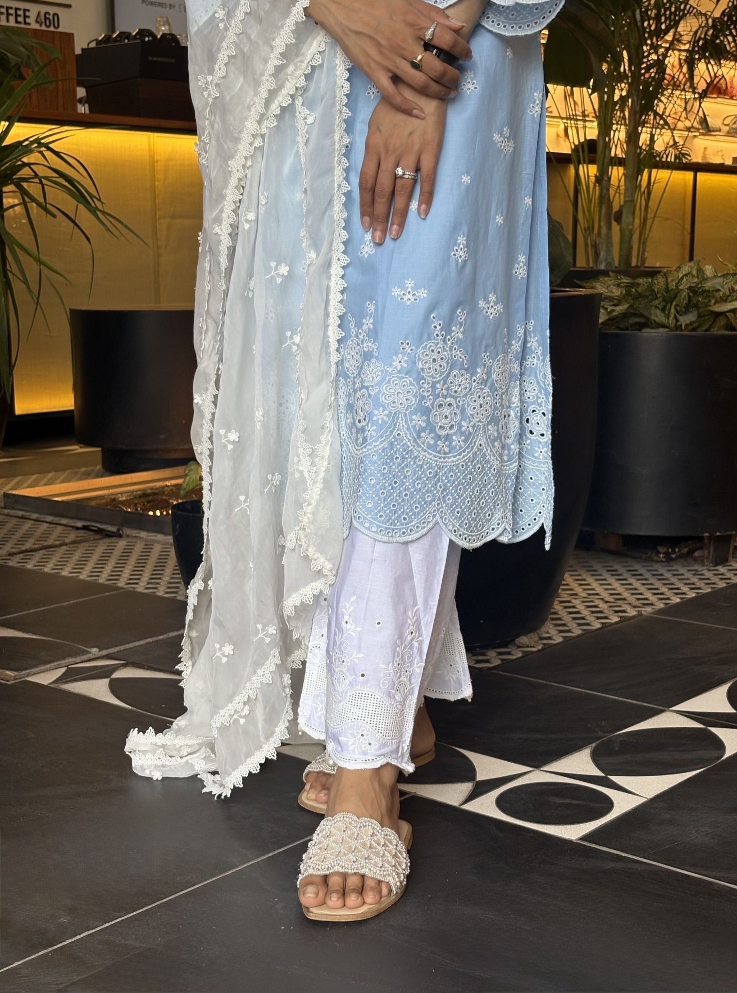 Bani Supima Cotton Blue Kurta Set