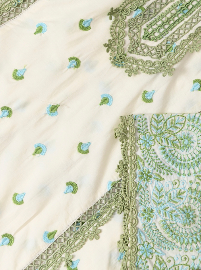 Mulmul Supima Cotton Elsie Kurta Off White