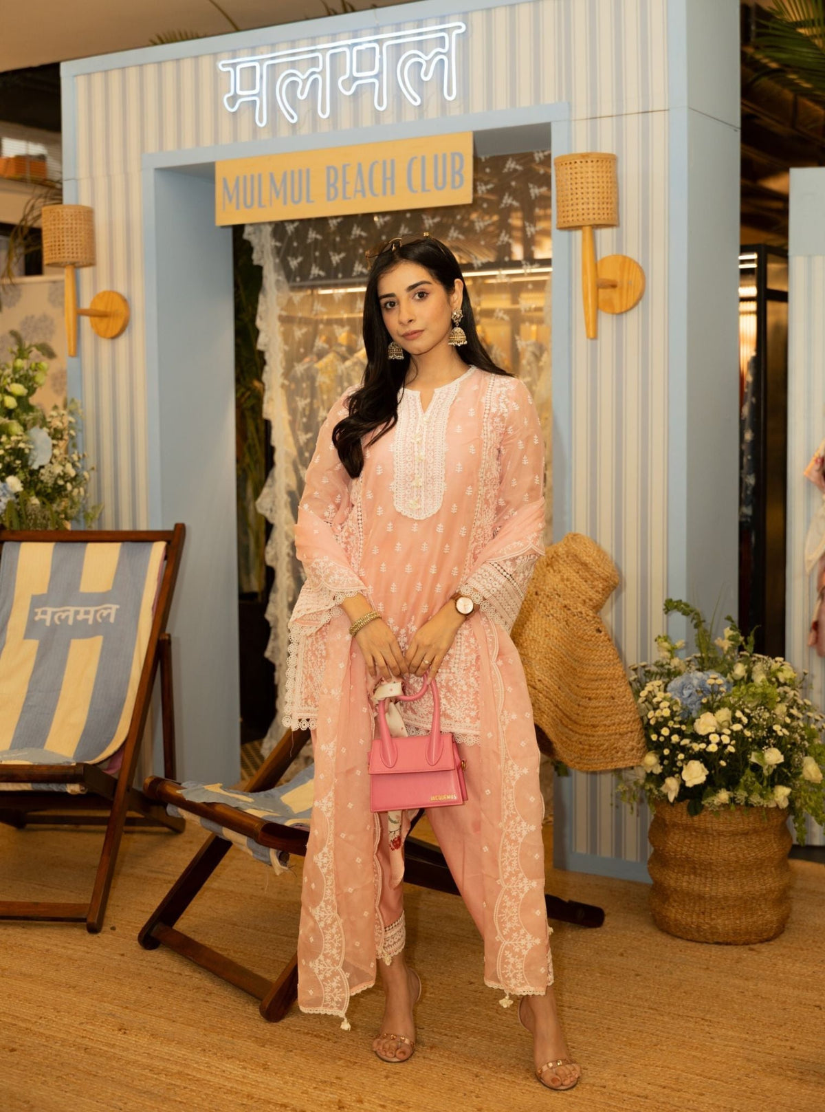 Meyo Organza Pink Kurta Set