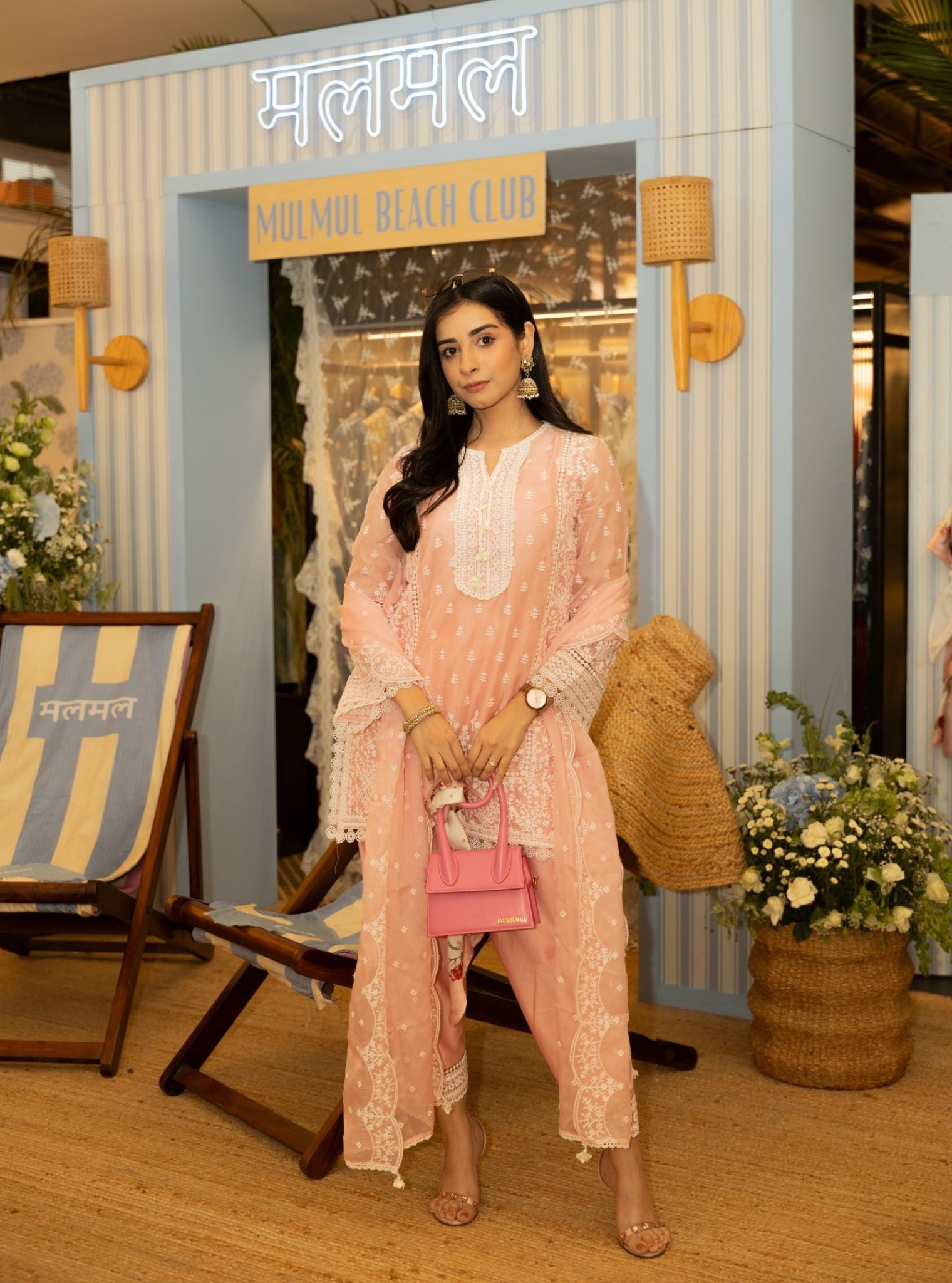 Meyo Organza Pink Kurta Set