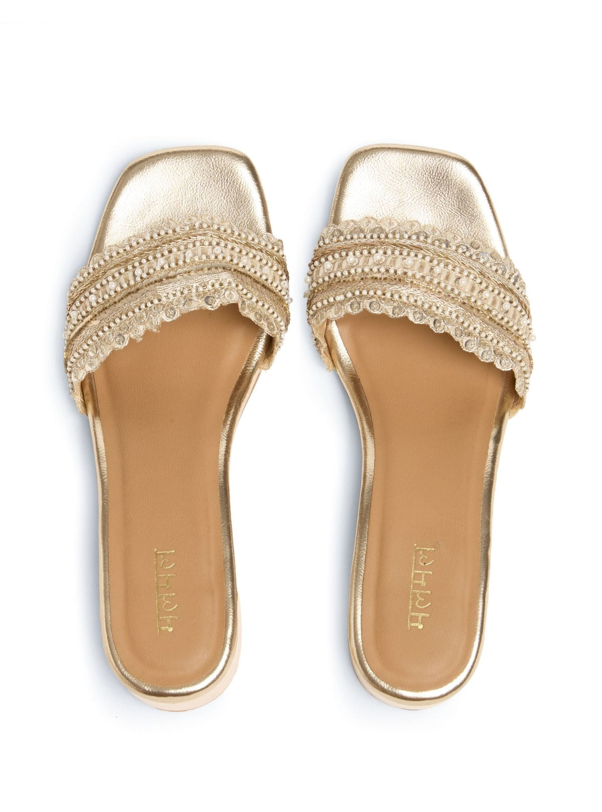 Jisoo Gold Vegan Heel