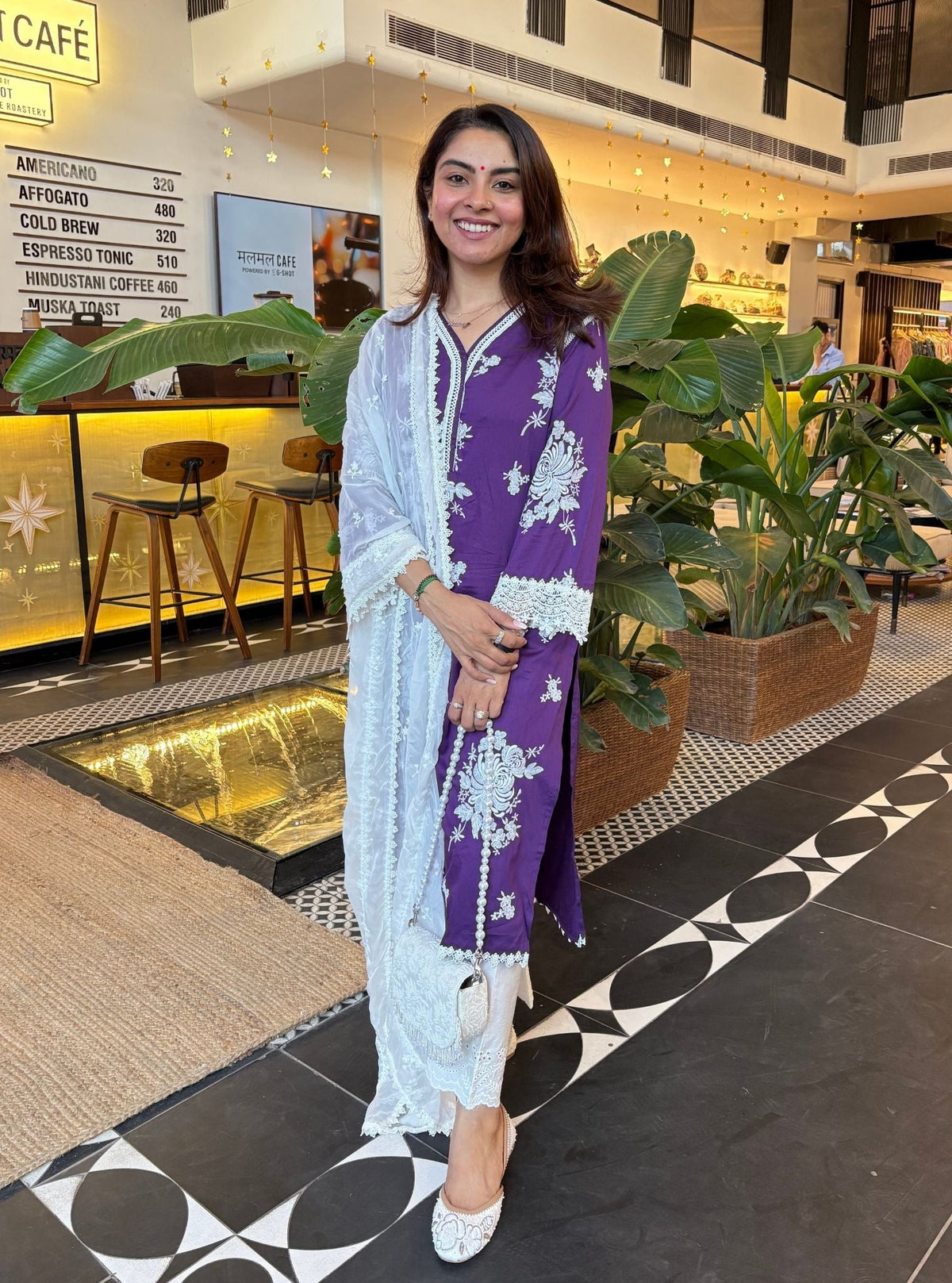 Iraavat Supima Cotton Purple Kurta Set