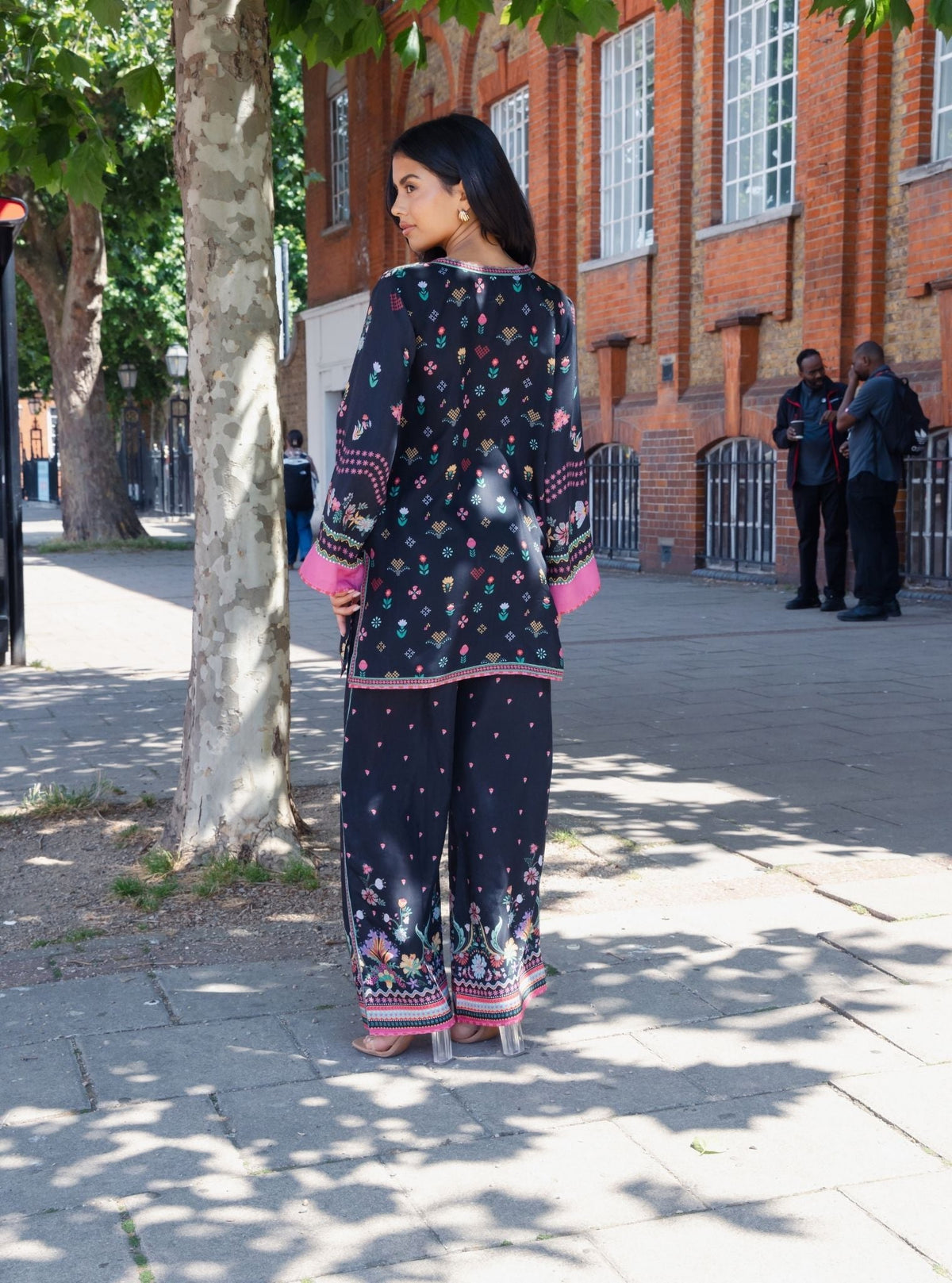 Evara Lawn Printed Black Co-ord Set