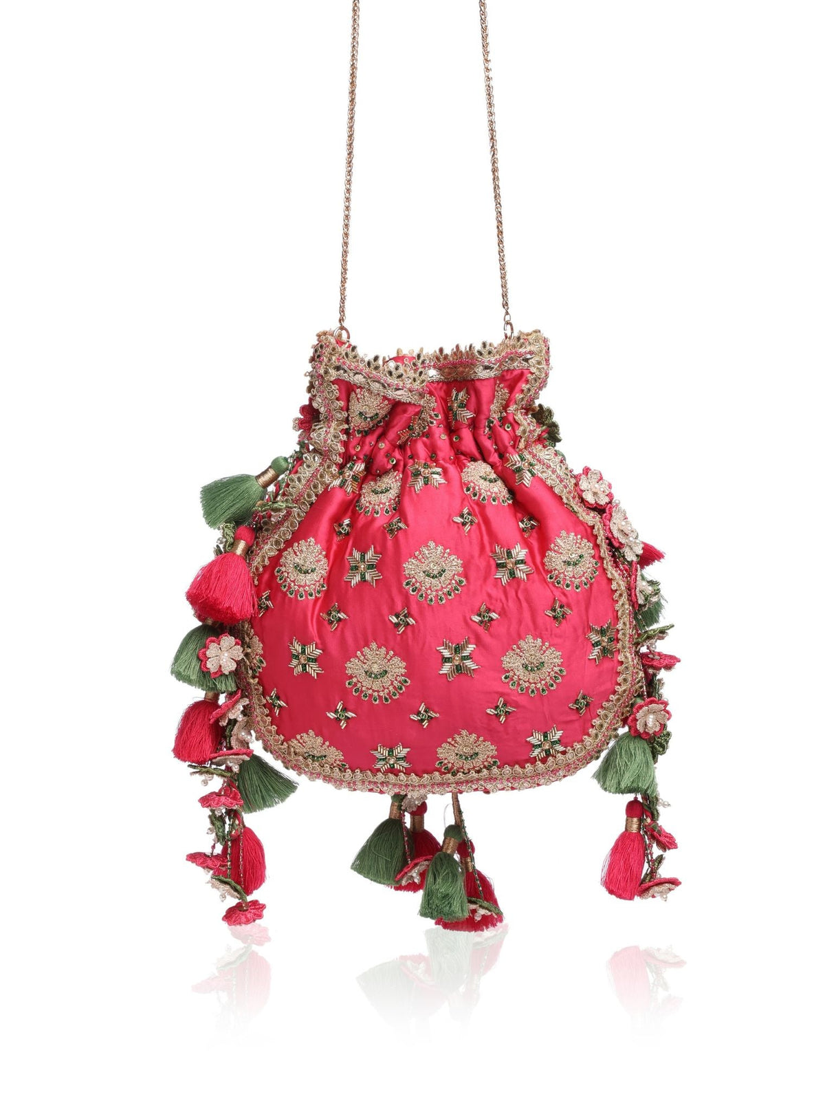 Simone Fushia Potli Bag