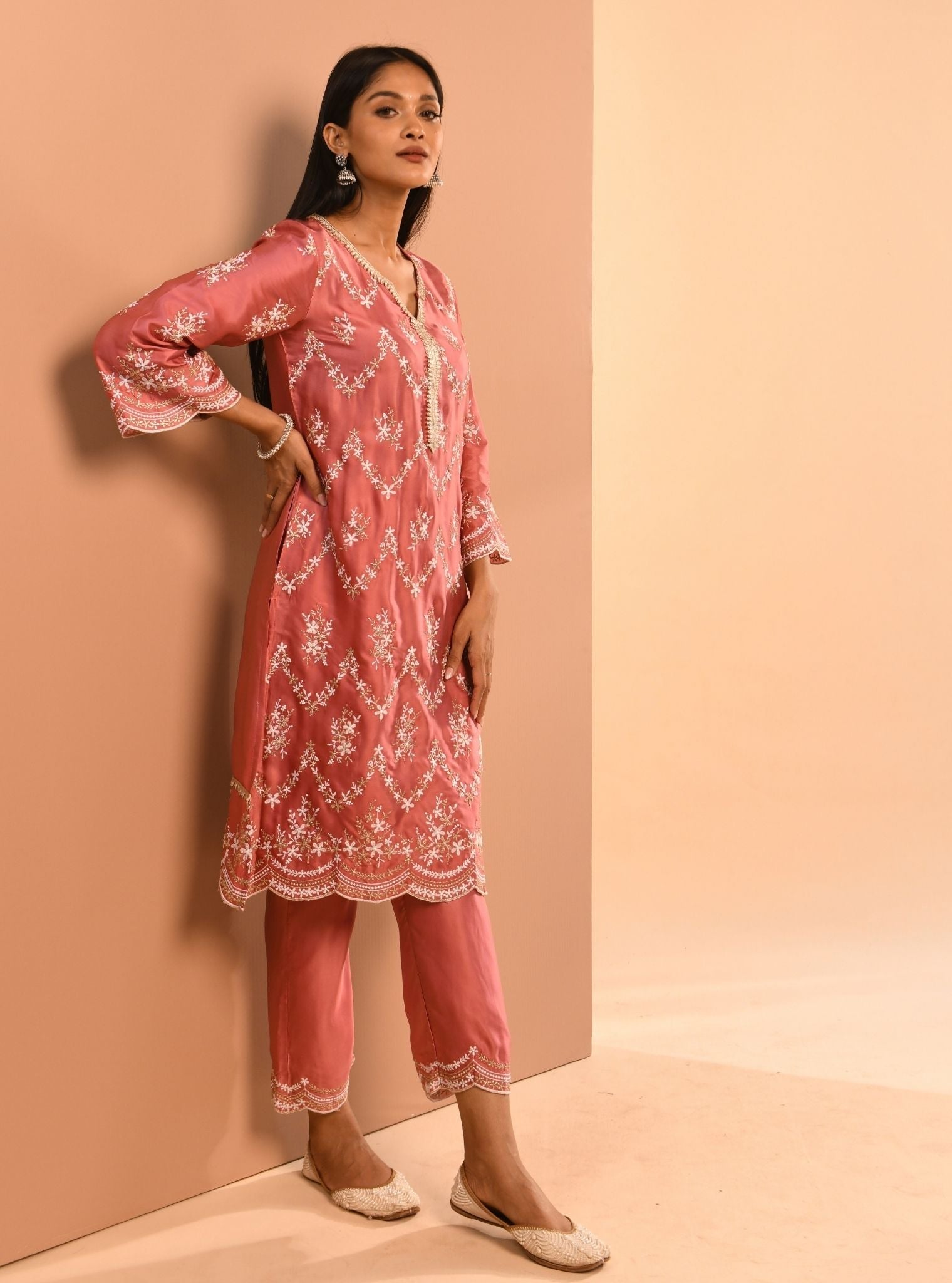 Mulmul Cupro Valaya Mauve Pant