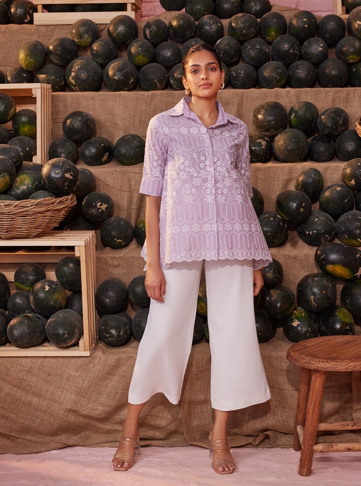 Erica Cotton Lilac Shirt