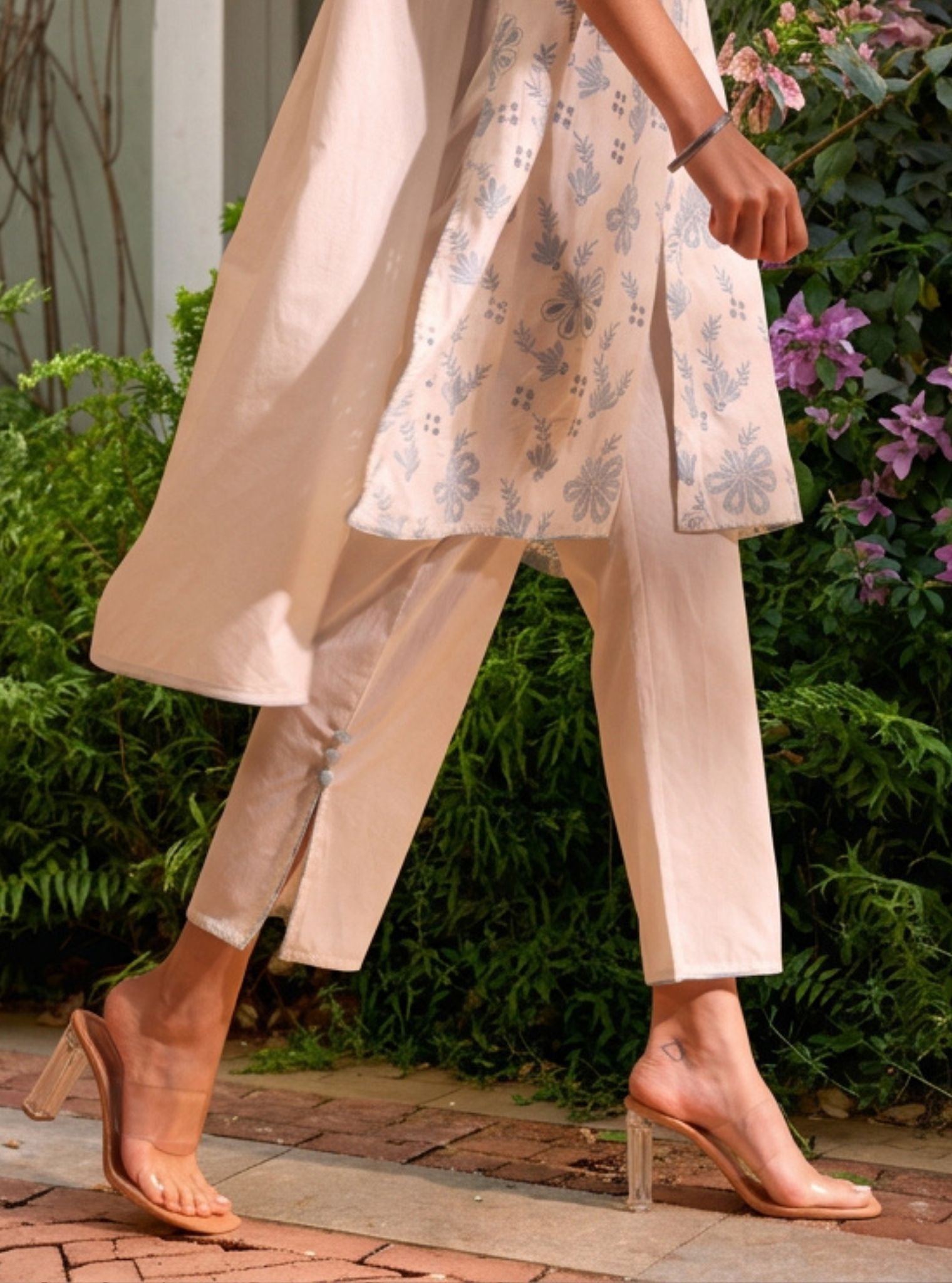 Niva Supima Cotton Stark White Long Co-ord Set