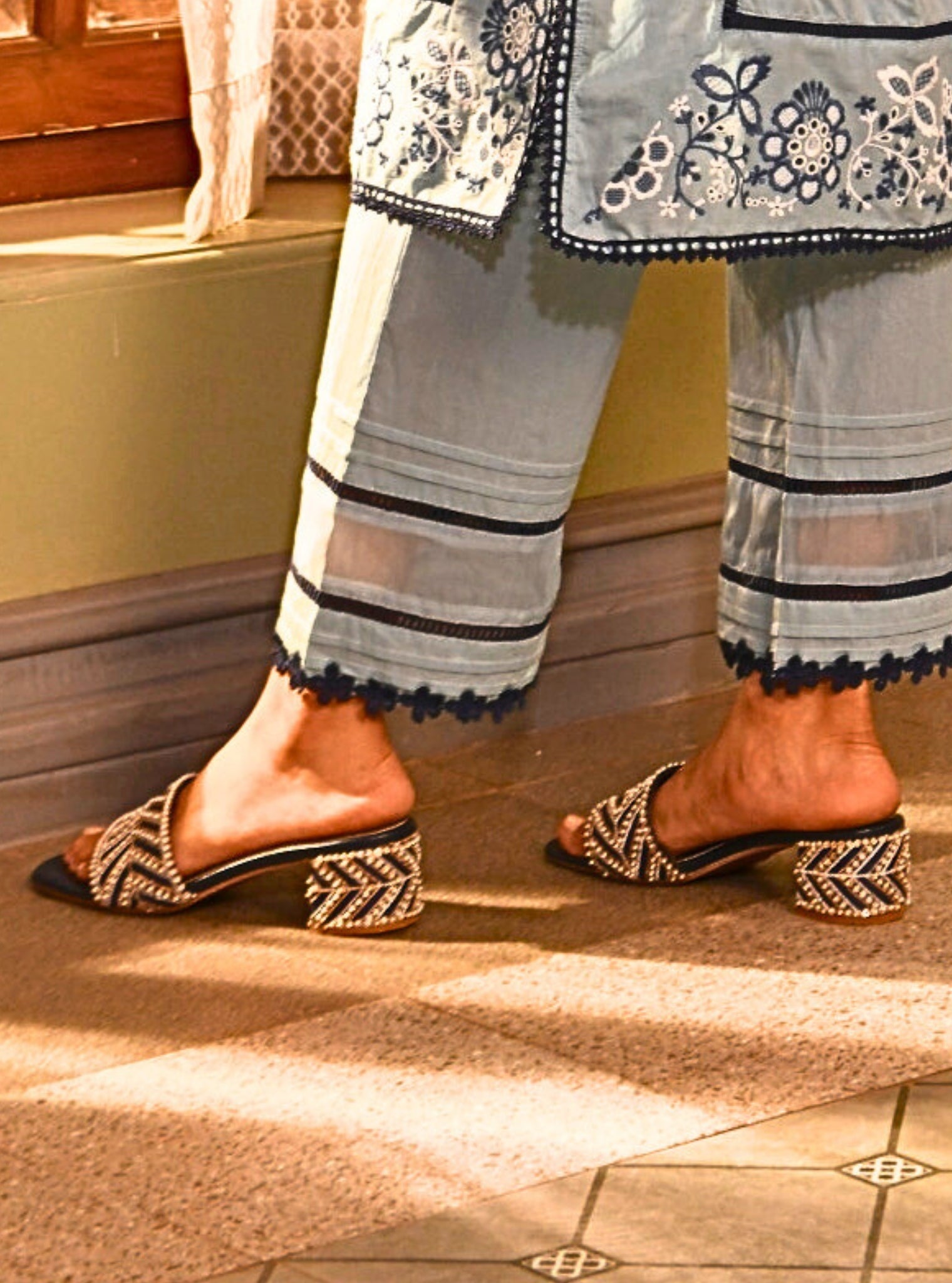 Raaha Navy Heels