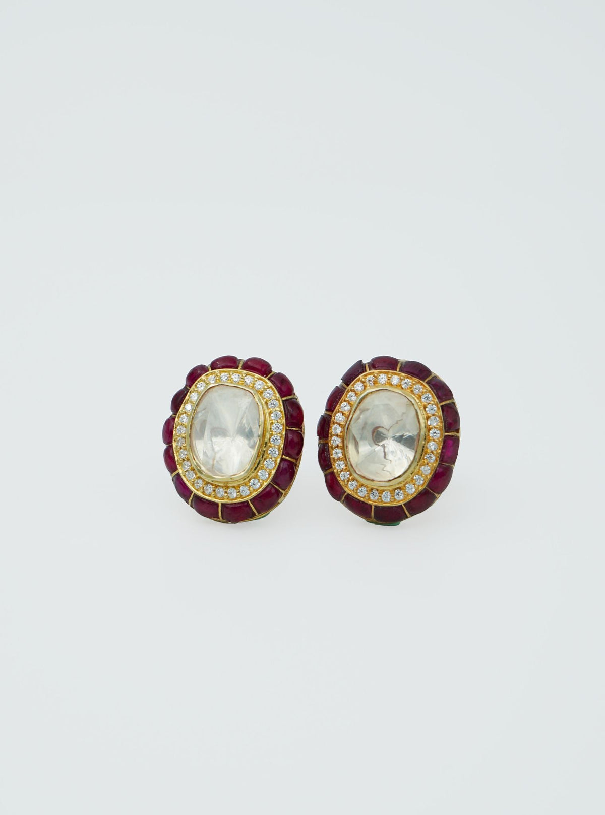 Pure Silver Ada Red Studs