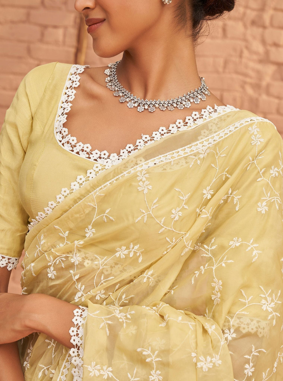 Romance Organza Lime Saree
