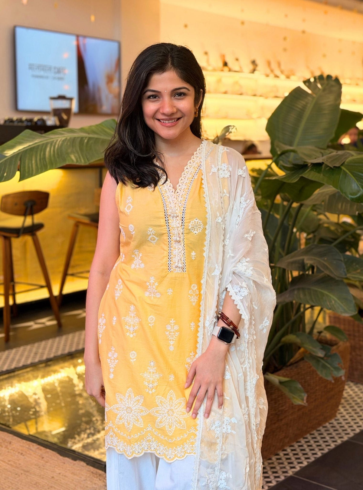 Zoa Supima Cotton Yellow Kurta Set