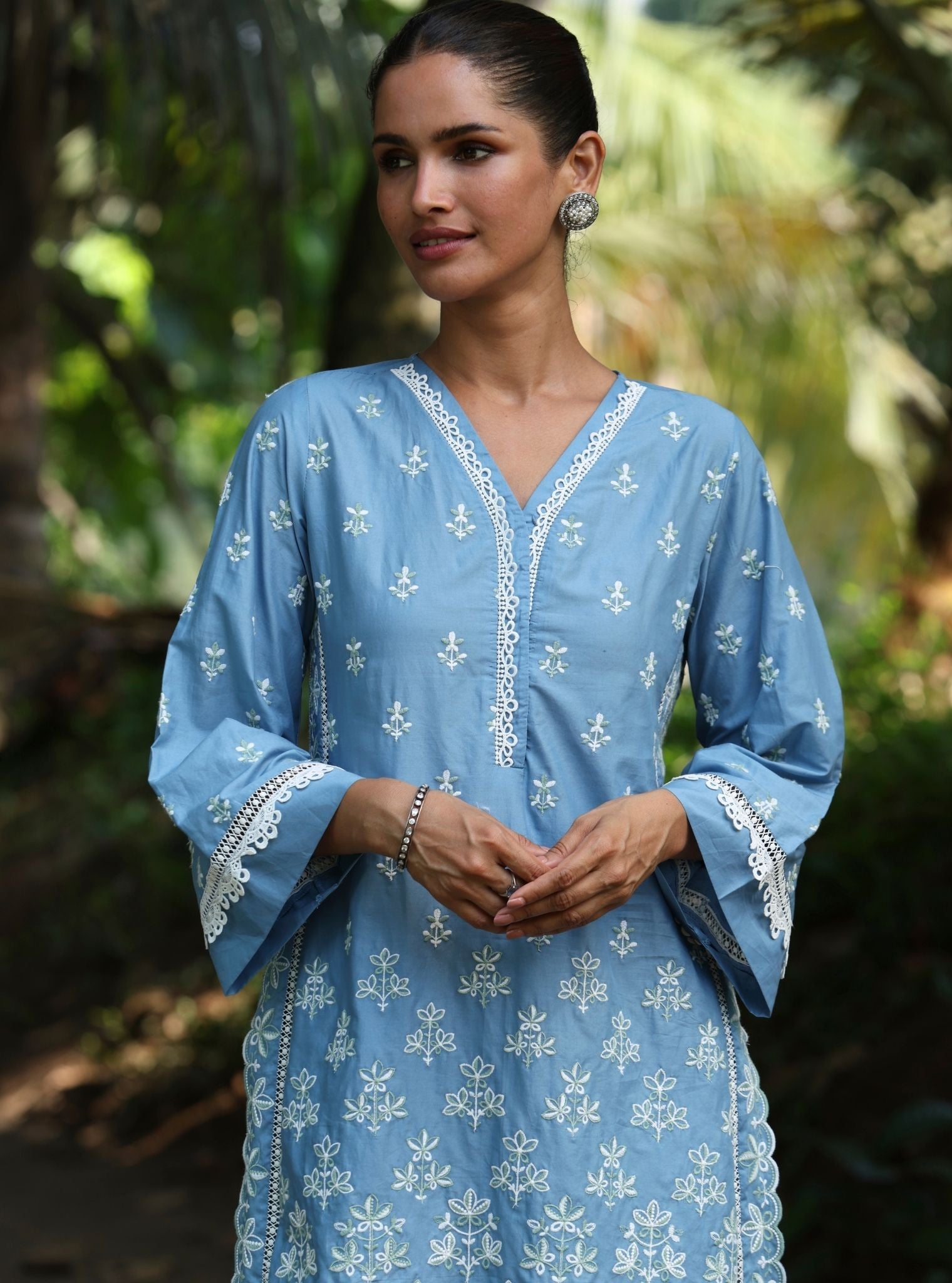 Rith Supima Cotton Blue Kurta Set