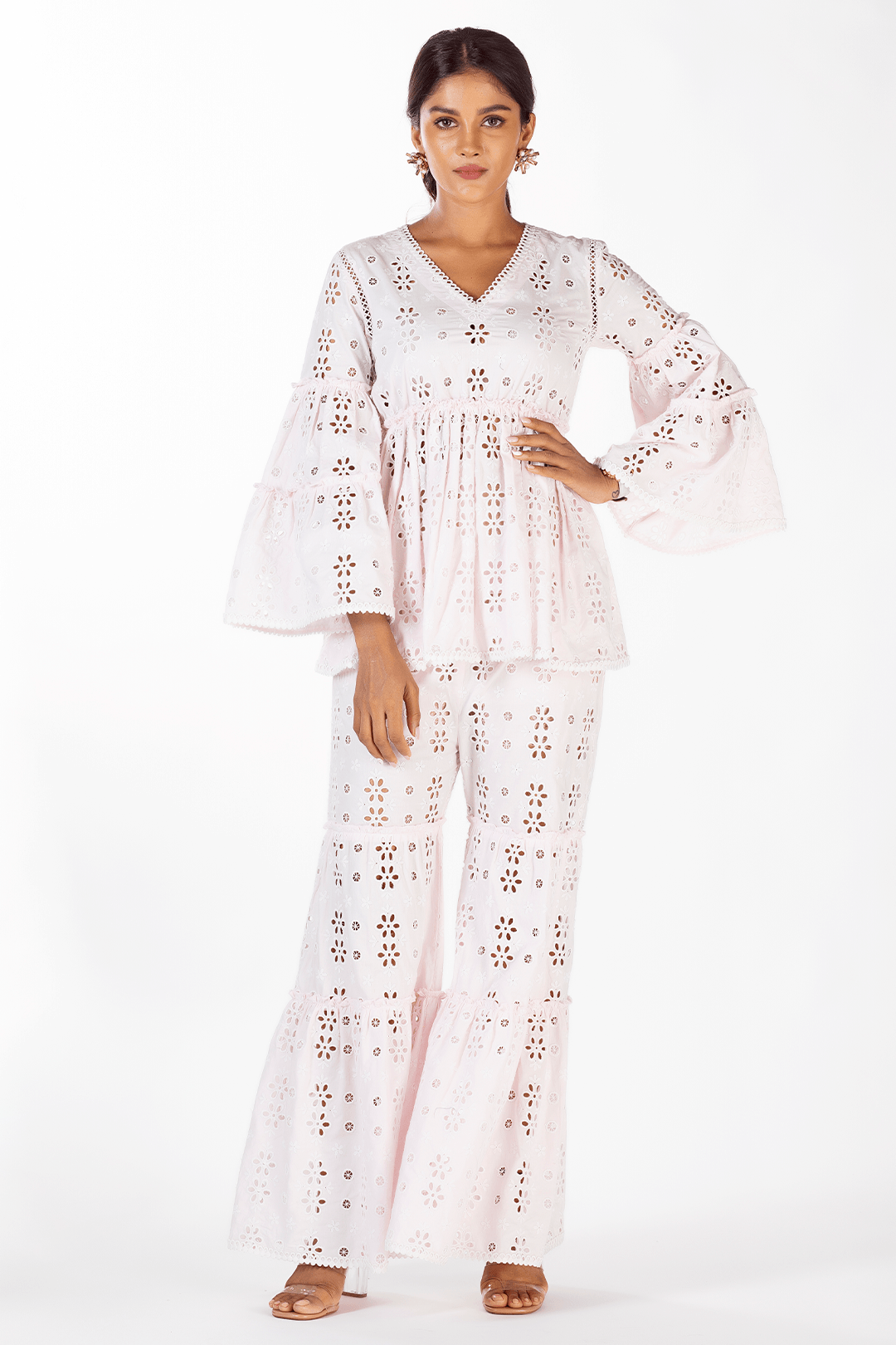 Mulmul Cotton Chloe Pink Top