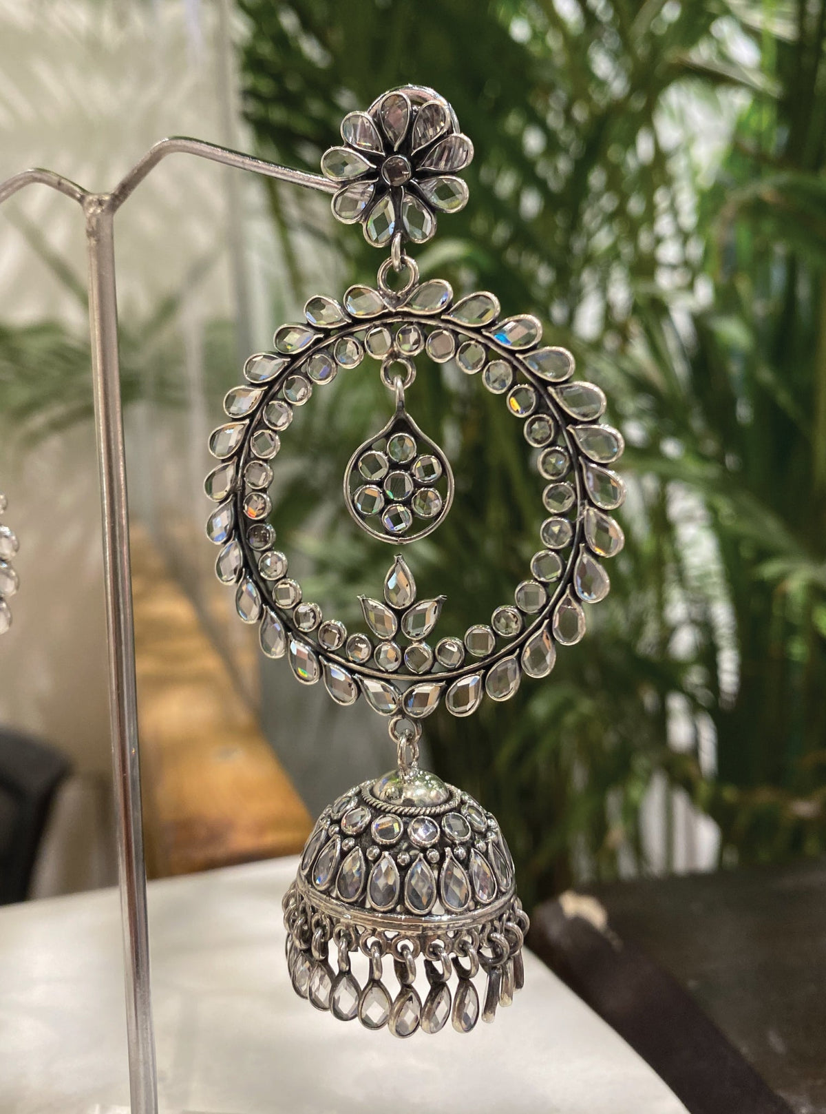 Pure Silver Daisy Antique Earring