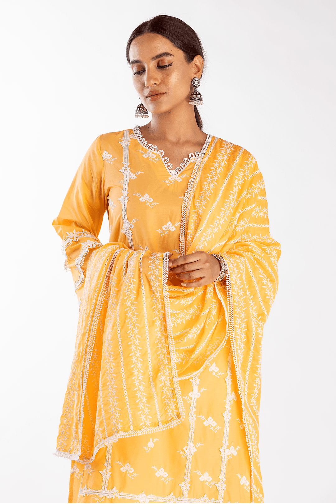 Eternity Supima Cotton Orange Kurta Set
